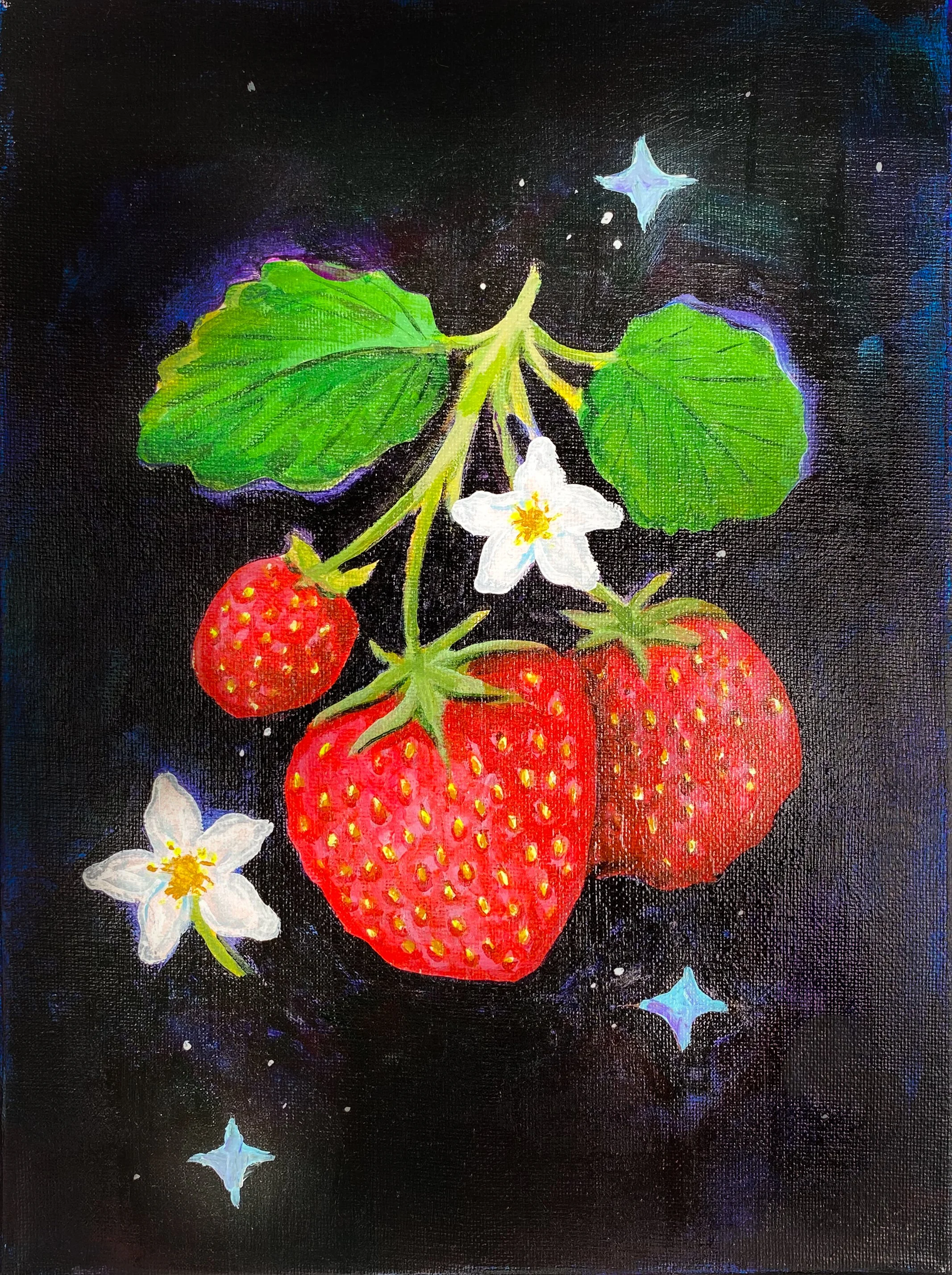 Strawberries - Acrylic on canvas