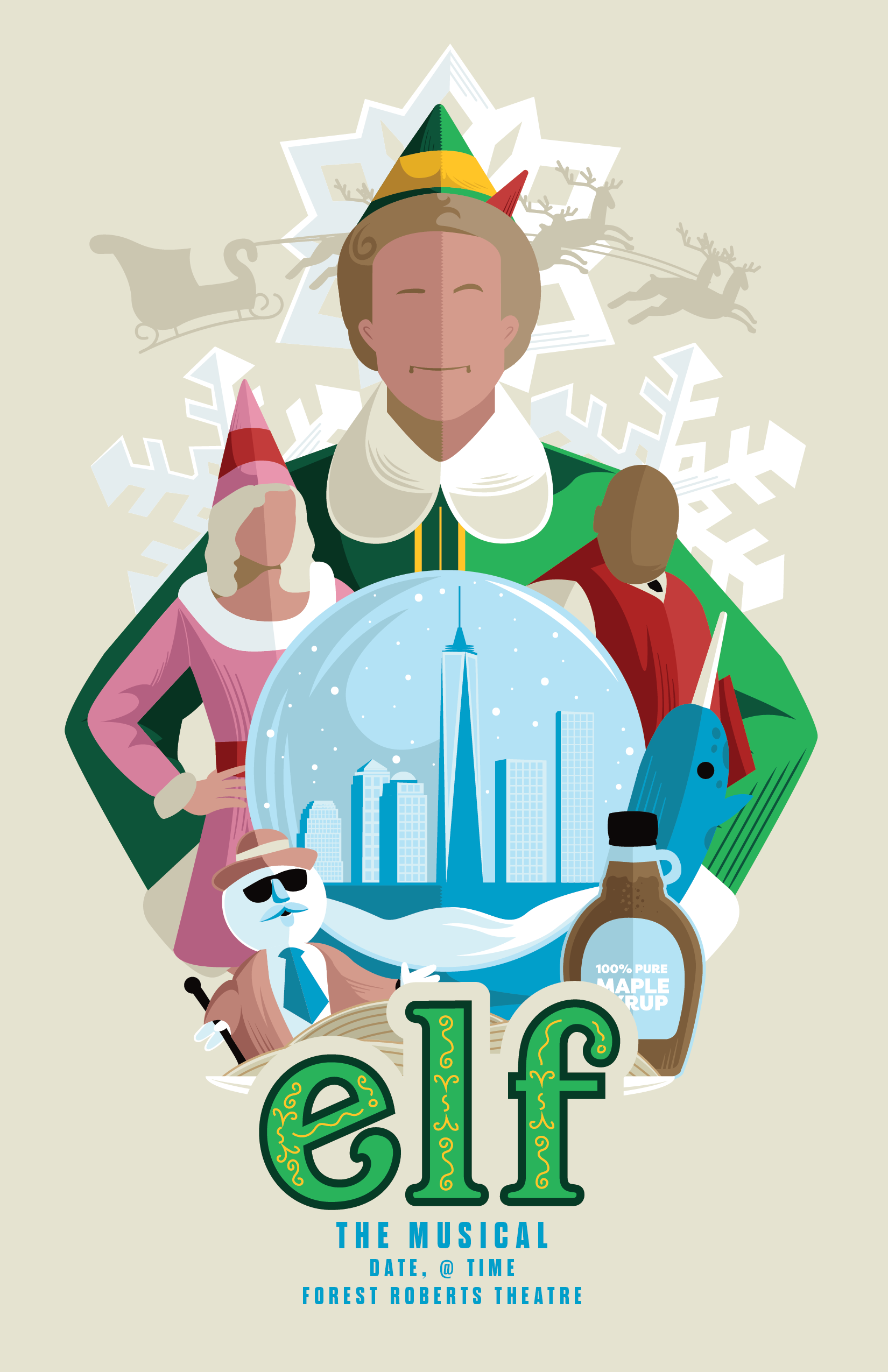 Elf NMU Theatre Promo Poster