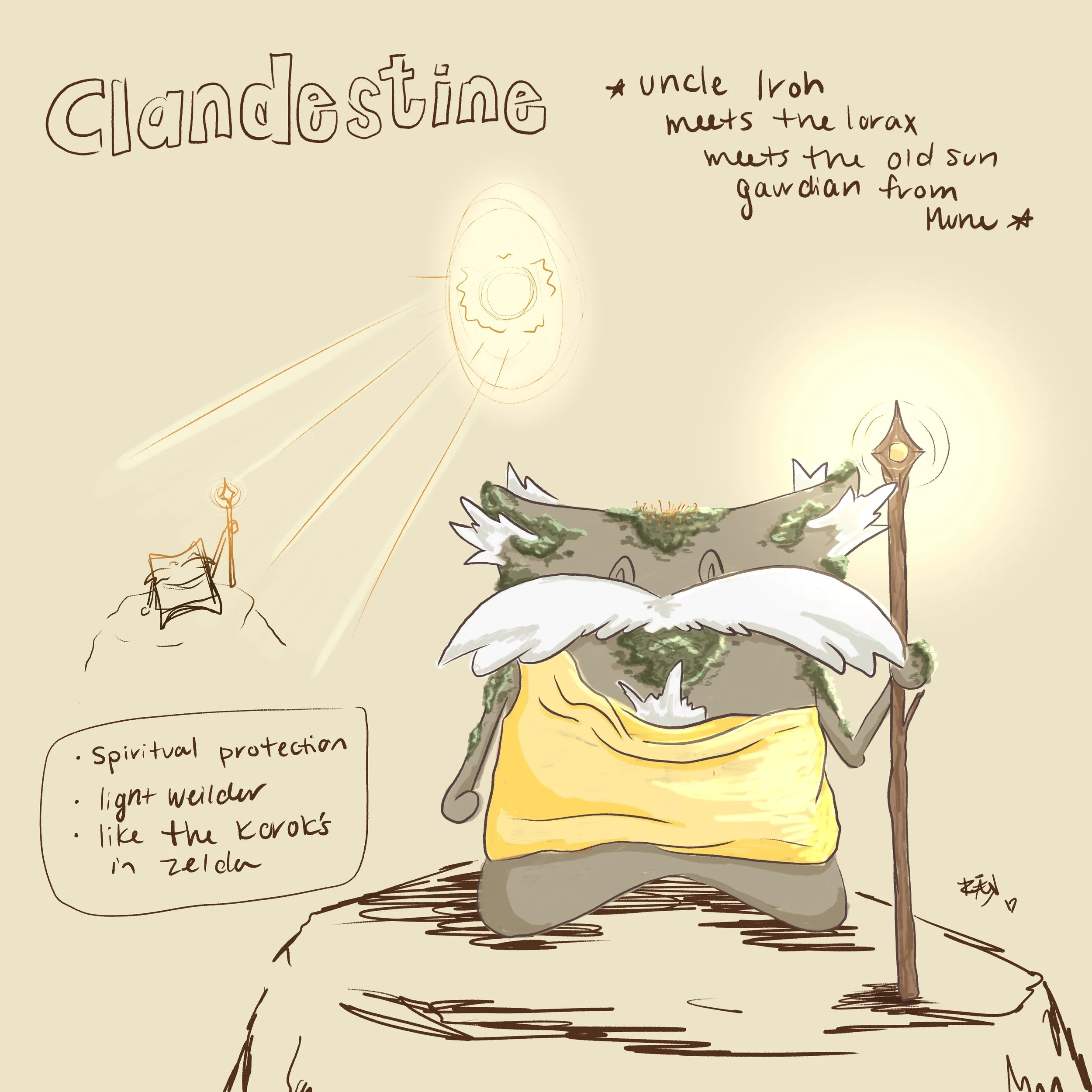 Clandestine Spirit Guide Character Art