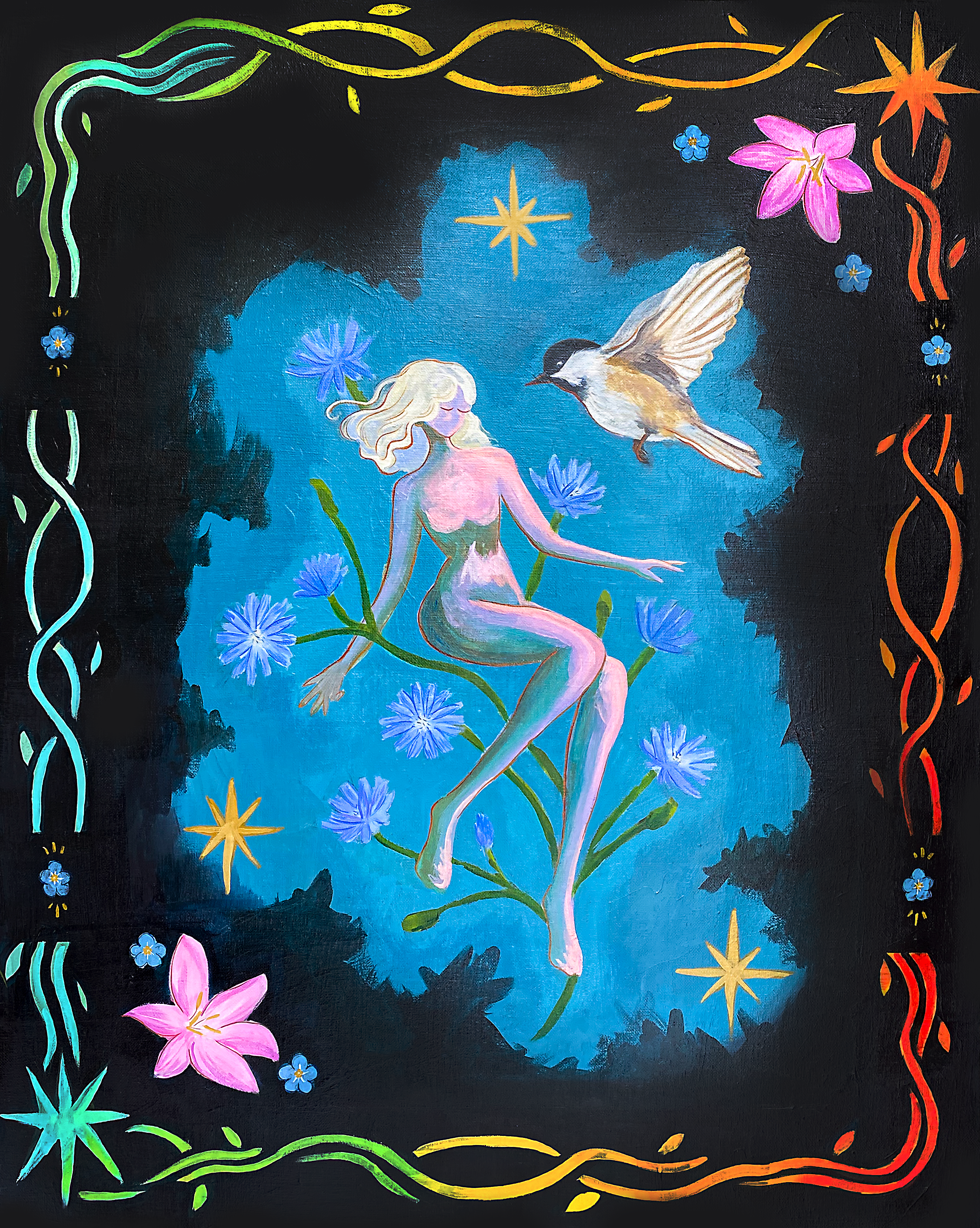 Wilma, original artwork, acrylic paint on canvas
