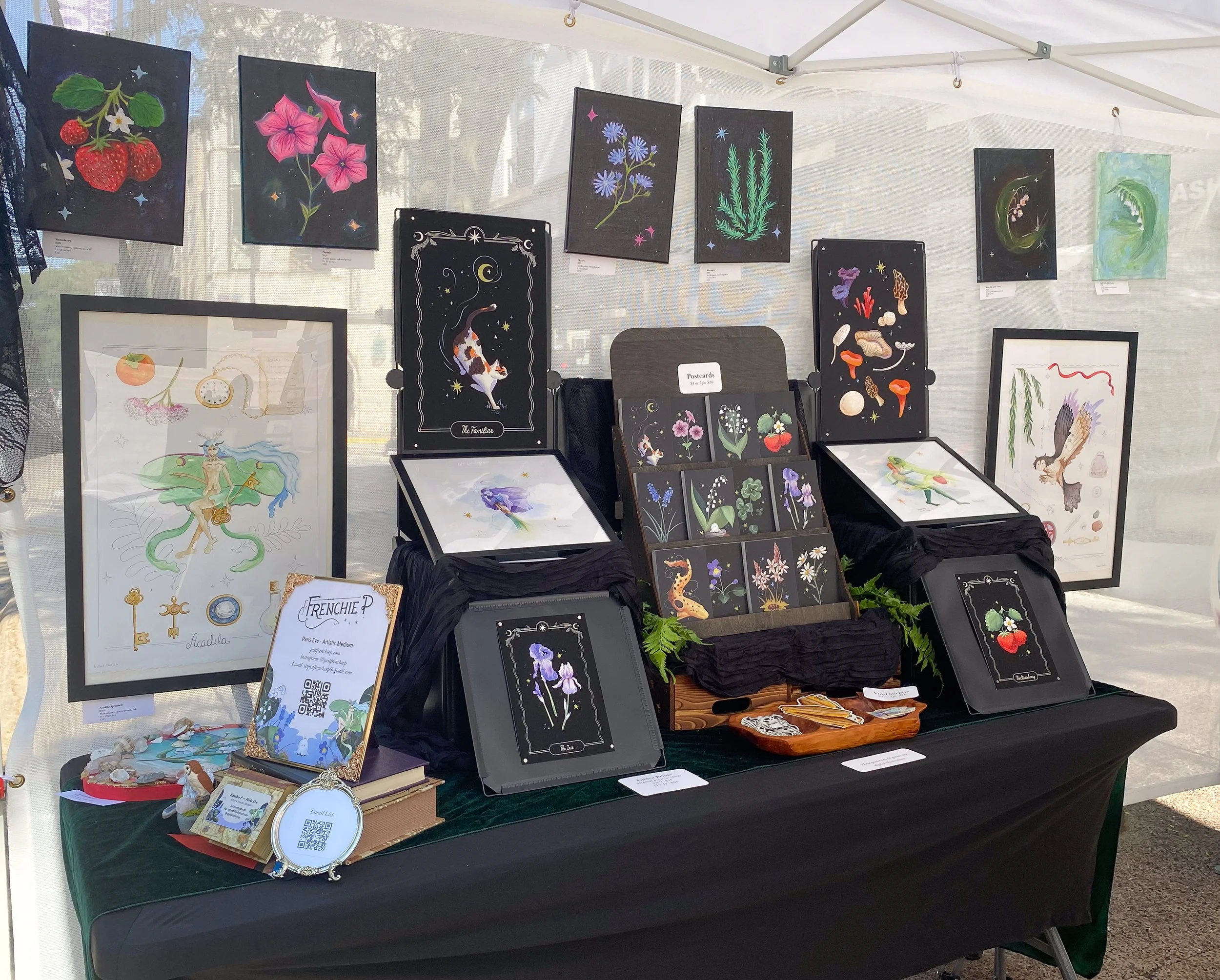 Outdoor booth display close up at Art Fair on the Square in Madison, WI