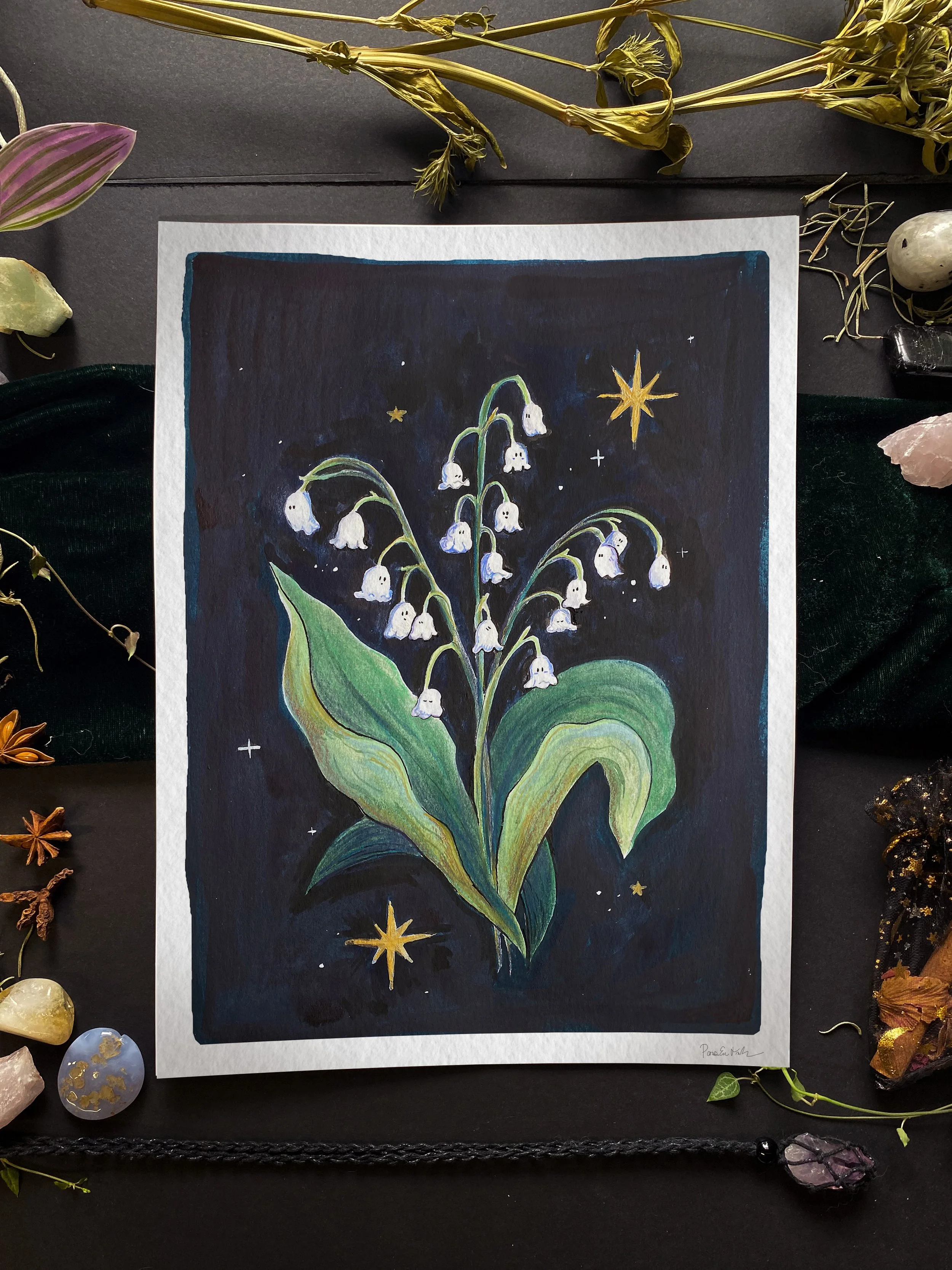 Ghost lily fine art 9x12.jpg