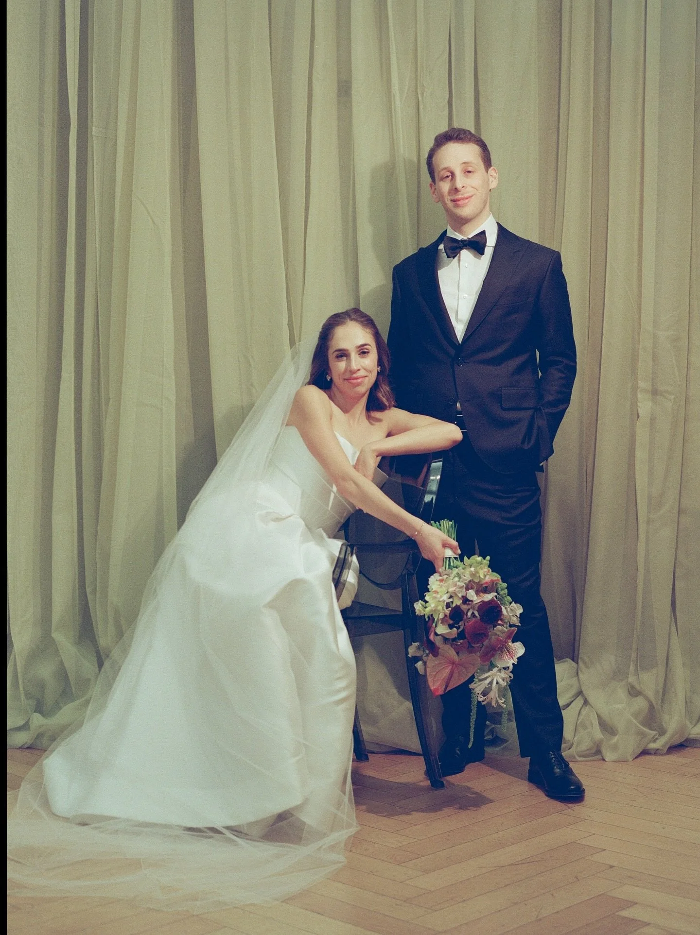 Winter hotels hold a kind of stillness I can&rsquo;t resist. Snow drifting past the glass, and film turning the whole day into a sort of dream. 

Hannah &amp; Adam &bull; 9.11.2025

Planning by the incredible: @nicoleblairevents 
Venue: @shangrilato 
