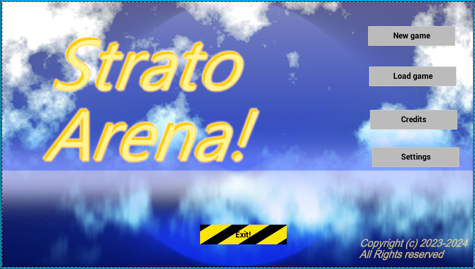 The title screen