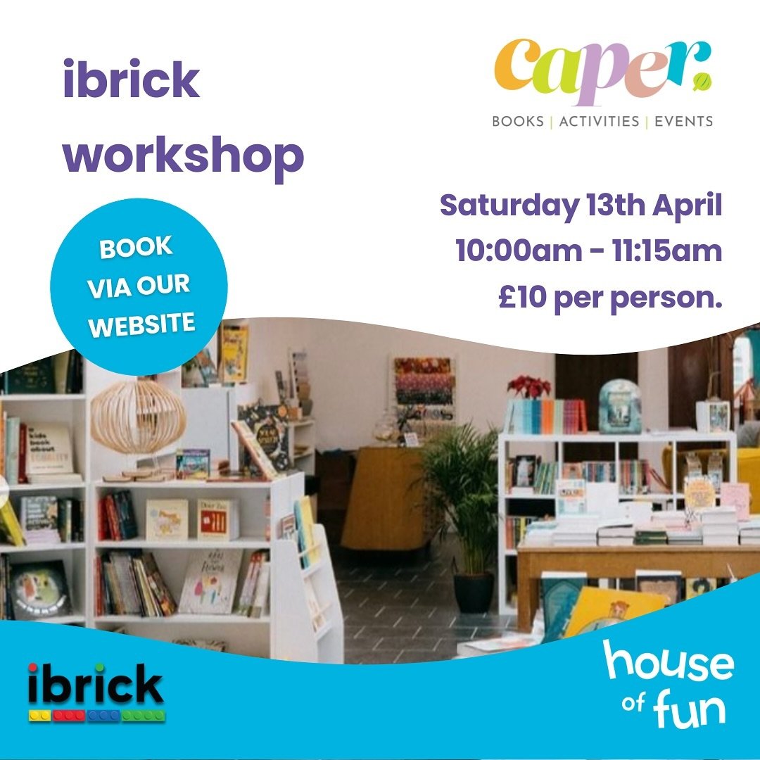 Caper Bookshop Saturday Club, Oxford (6-13 year olds)
Saturday 13th April 2024 (10.00am-11.15am)

We would love to see you there - Book online via our website 

#activitycamps #kidscamps #afterschool #houseoffun #ibrick #STEM #STEMactivities #oxfords
