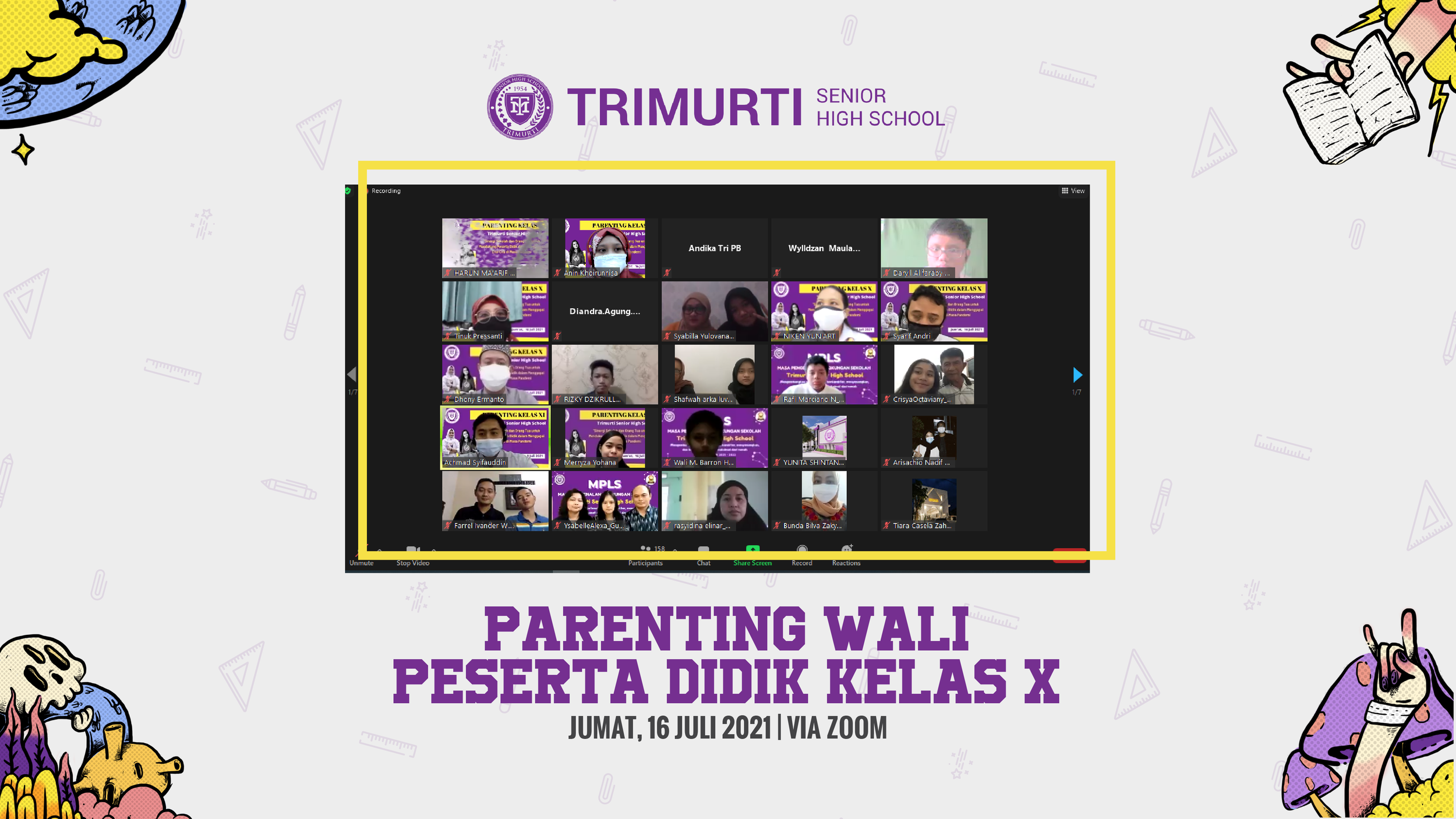 Kegiatan Parenting Wali Peserta Didik Kelas X