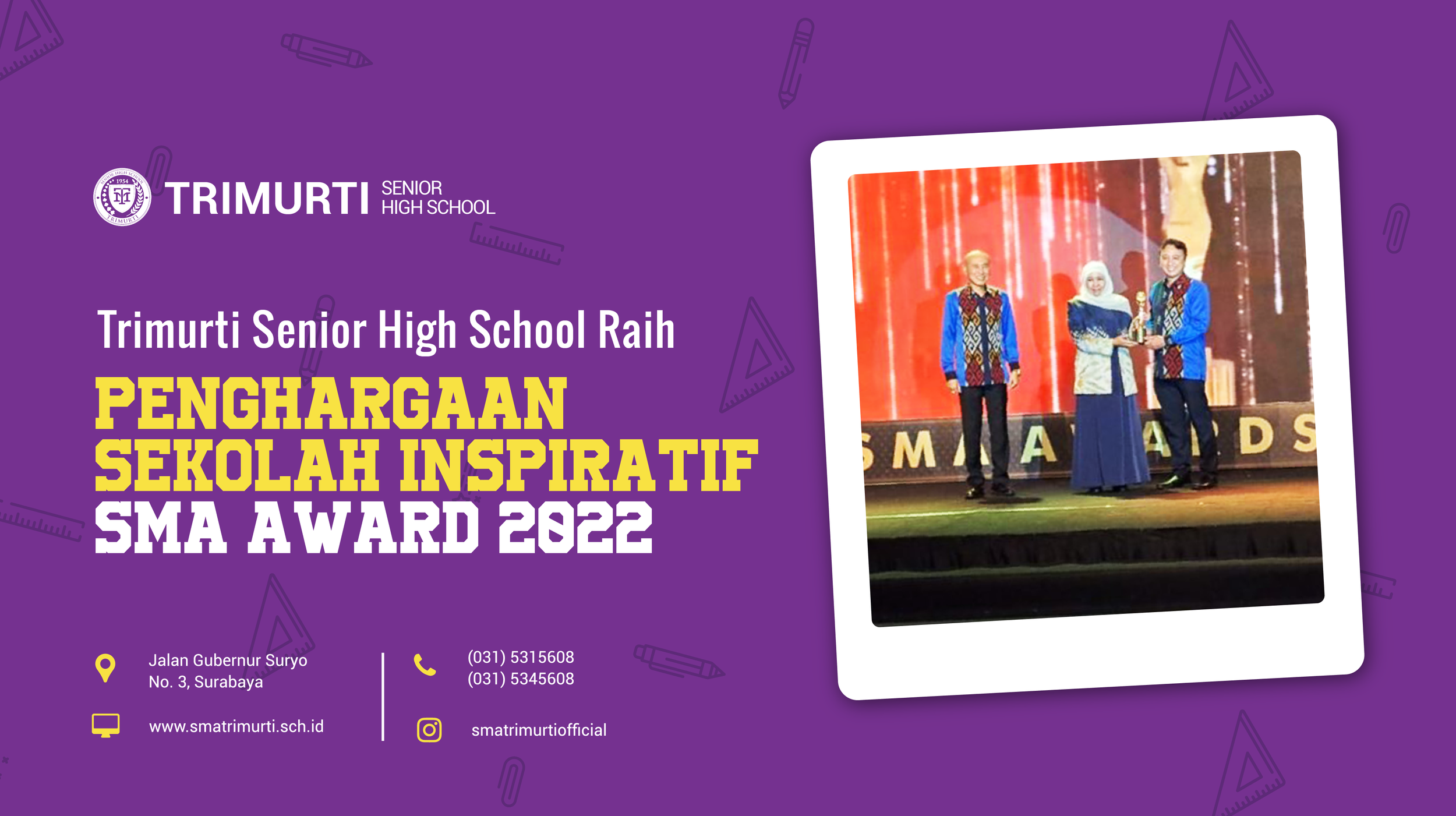TRIMURTI Senior High School Raih Penghargaan Sekolah Inspiratif SMA Award 2022