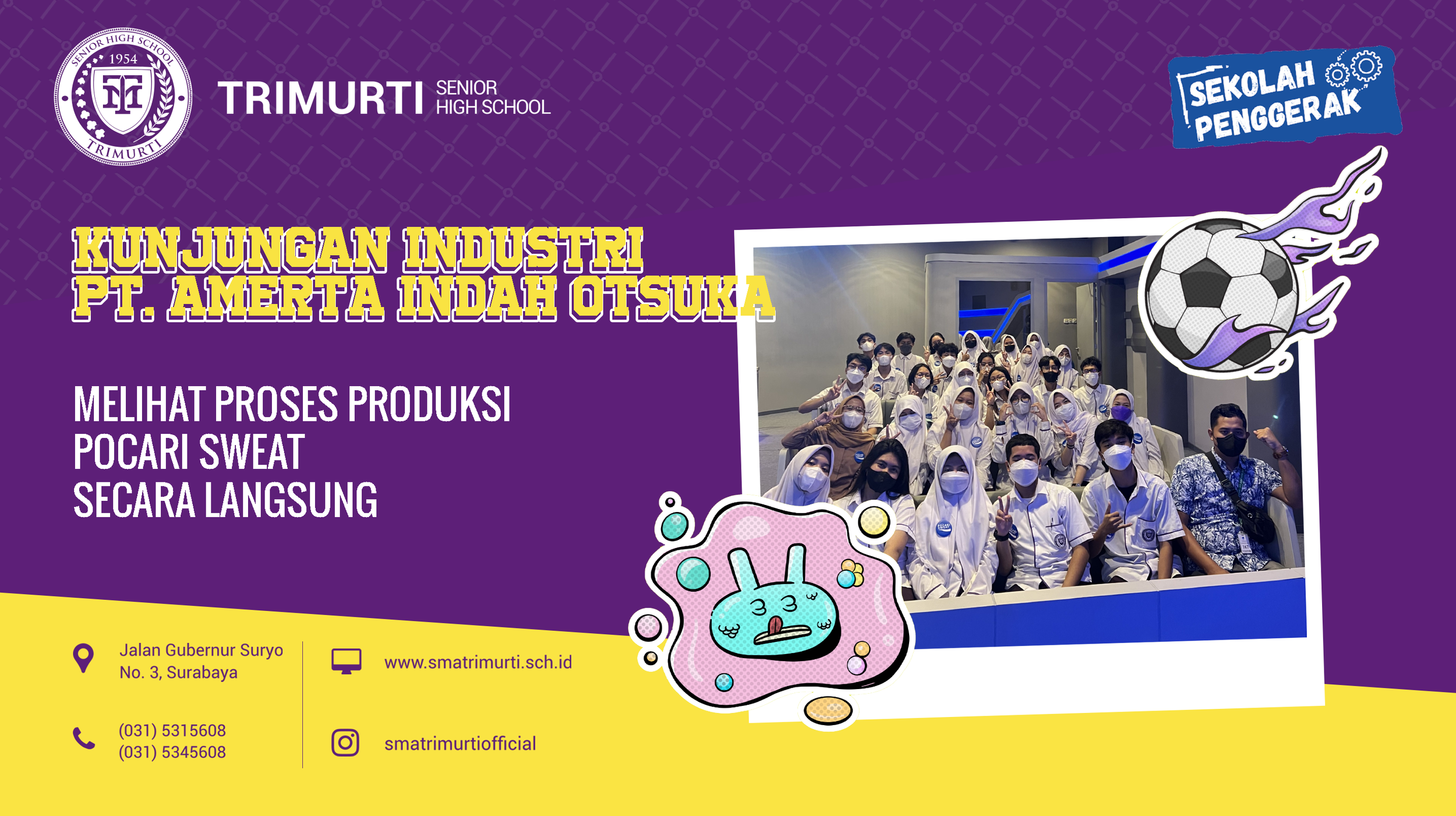 Kunjungan Industri PT. Amerta Indah Otsuka, Melihat Proses Produksi Pocari Sweat Secara Langsung