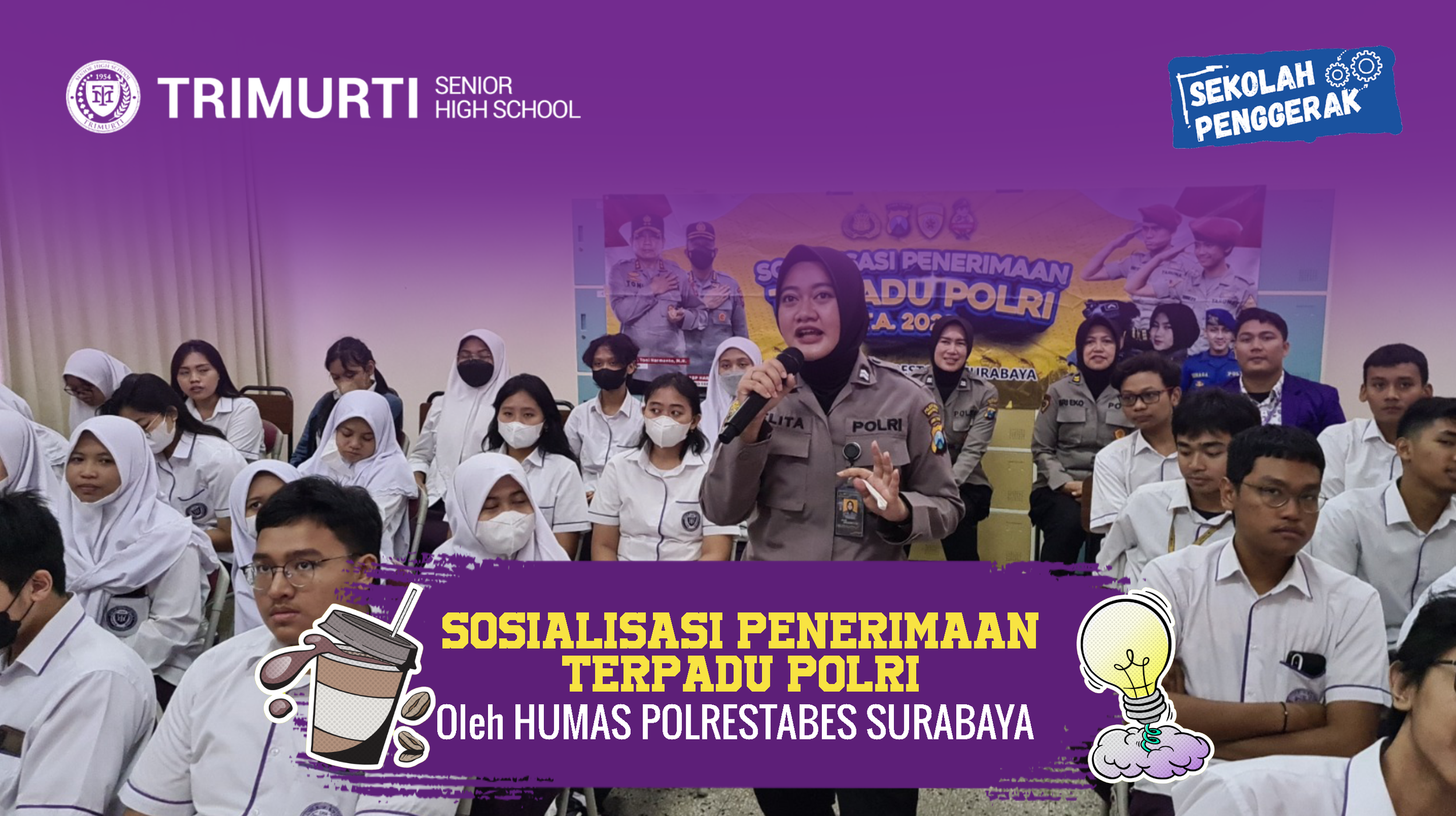 Sosialisasi Penerimaan Terpadu Porli Oleh Humas Polrestabes Surabaya 