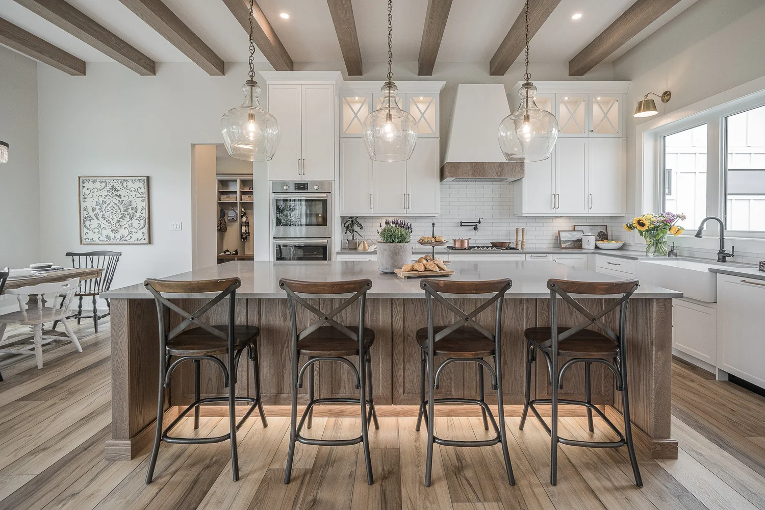 Modern show-home kitchen photographed for a builder portfolio