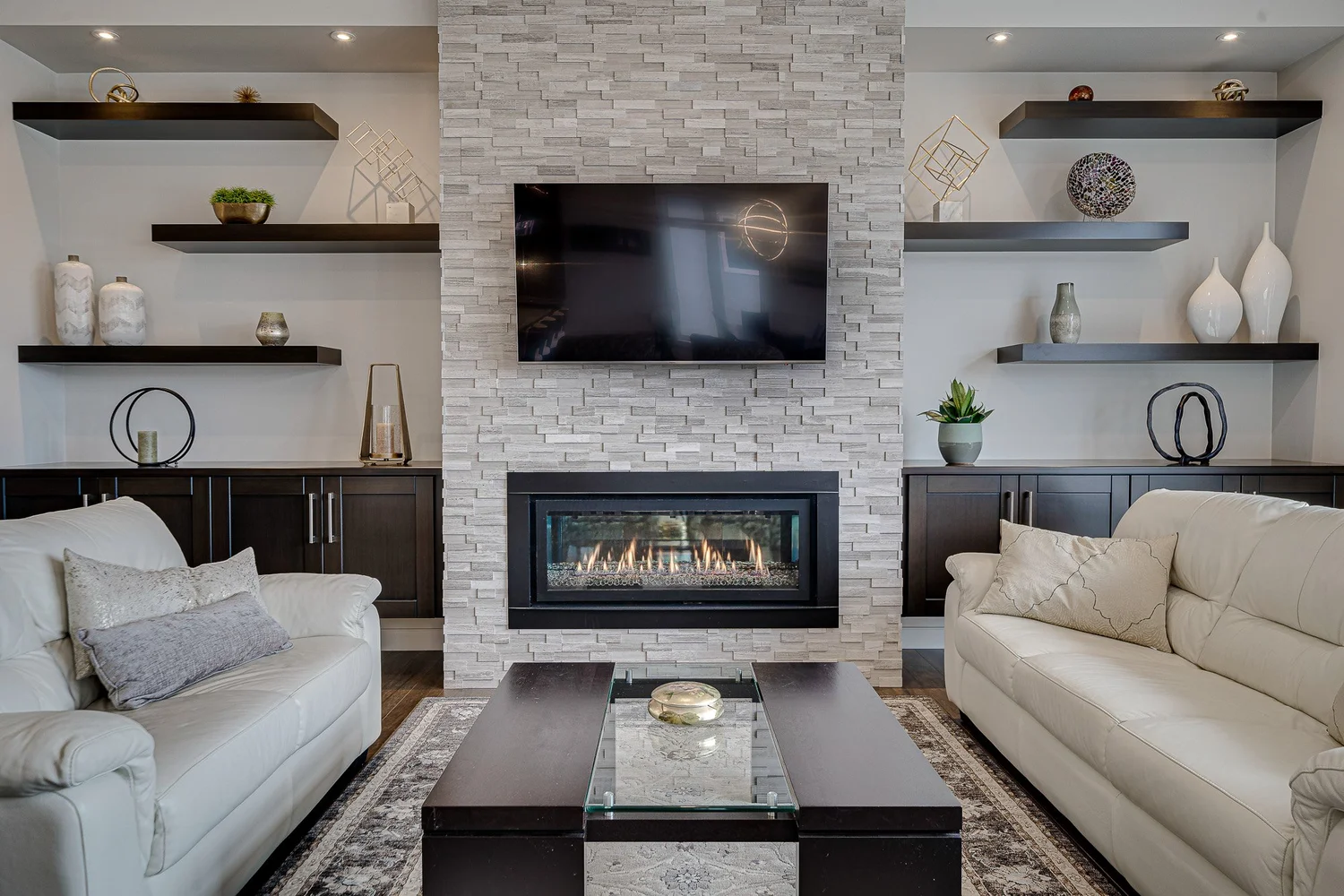 Representative open living area from a mainstream occupied home
