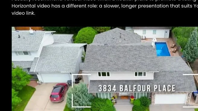 Vertical or Horizontal Video for Your Listing