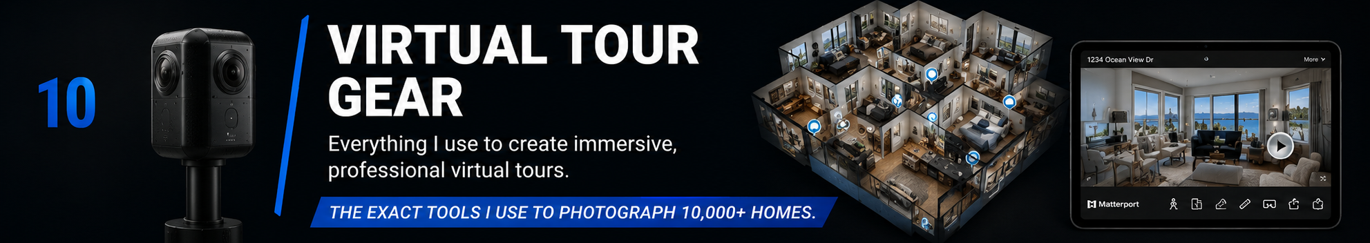 Virtual tour gear to create immersive, professional virtual tours