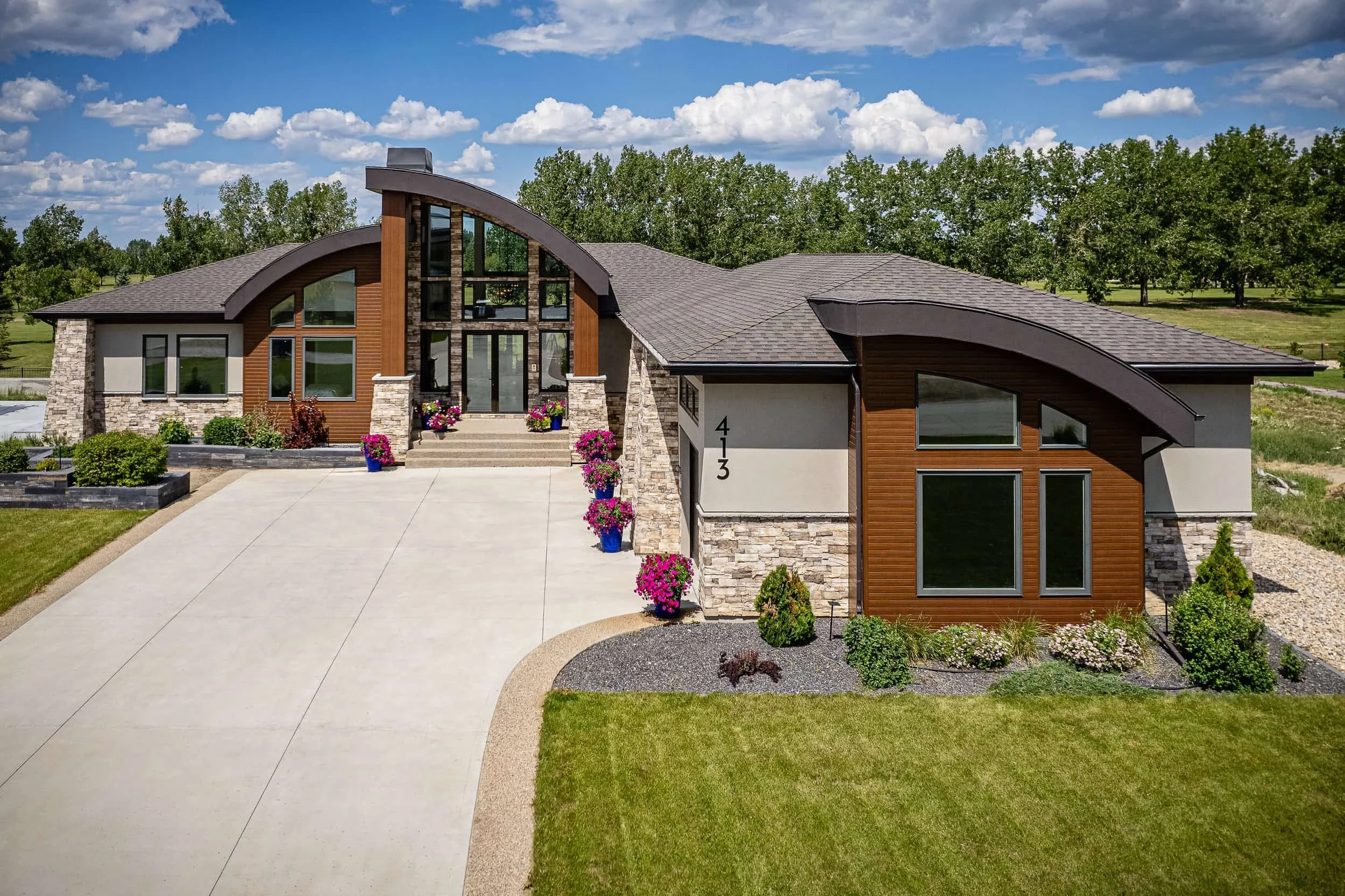 Luxury home exterior taken during the day