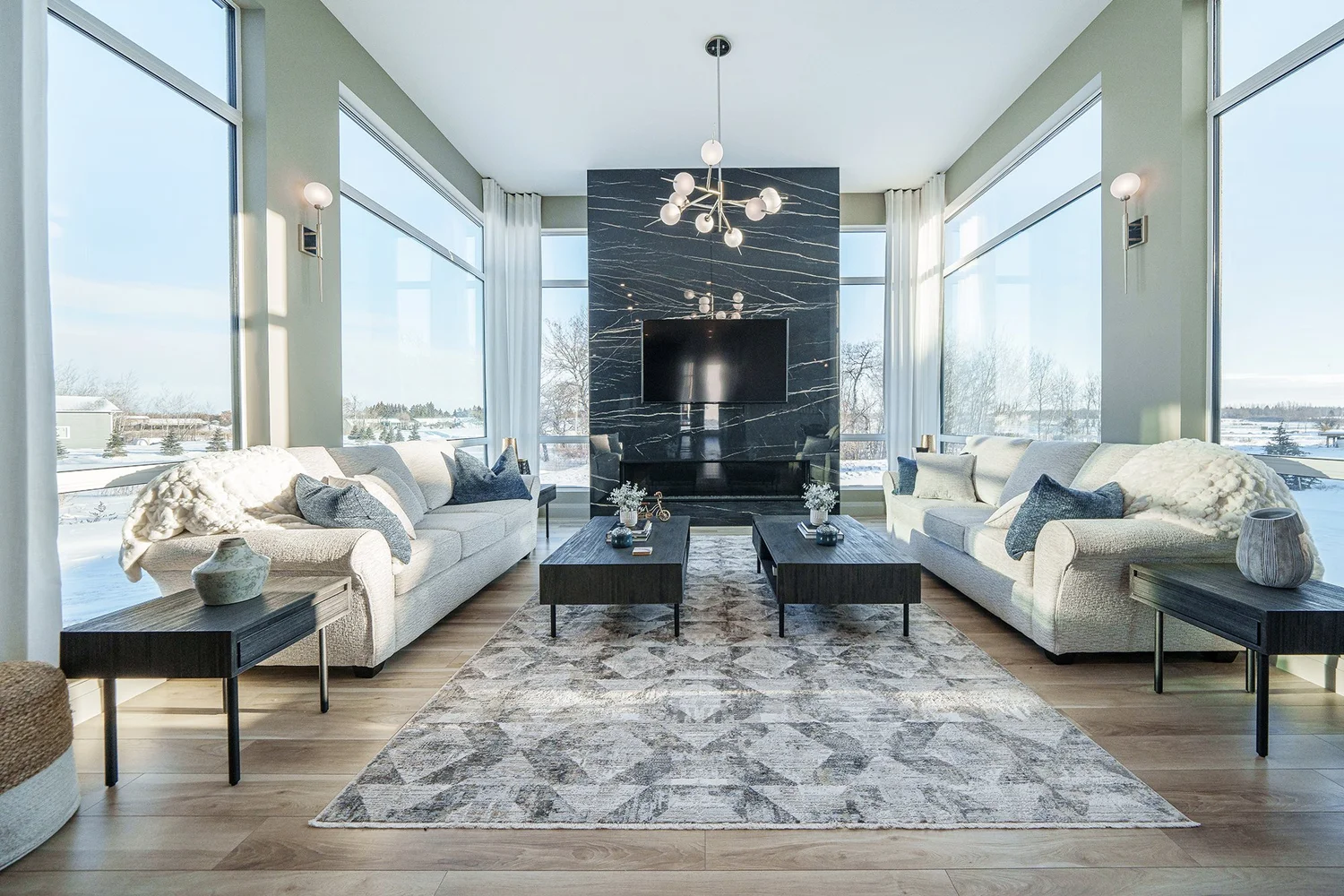 Premium interior showing architecture, scale and natural light