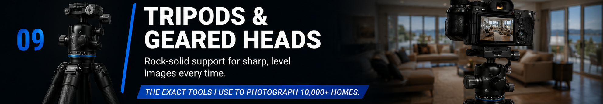 Tripods and Geared Heads for sharp, level images every time