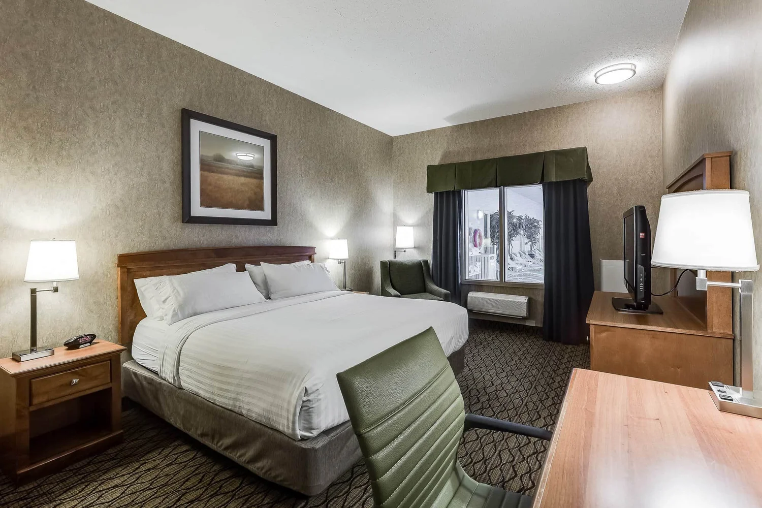 Prepared hotel guest room photographed for hospitality marketing
