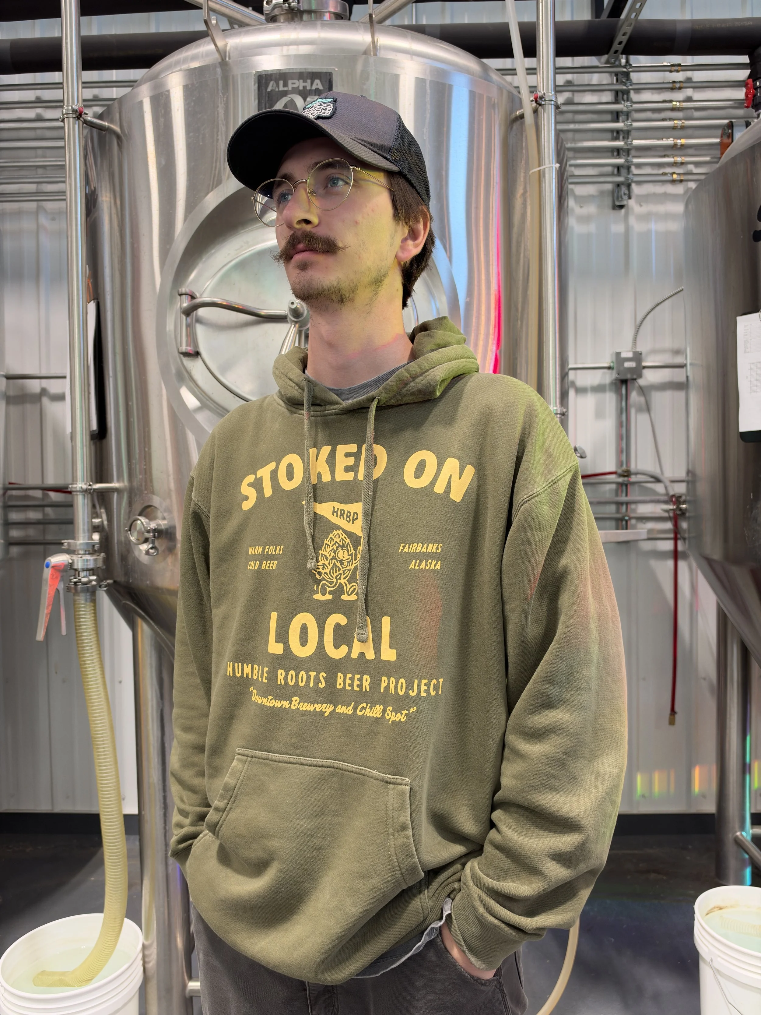 Stoked On Local Green Hoodie