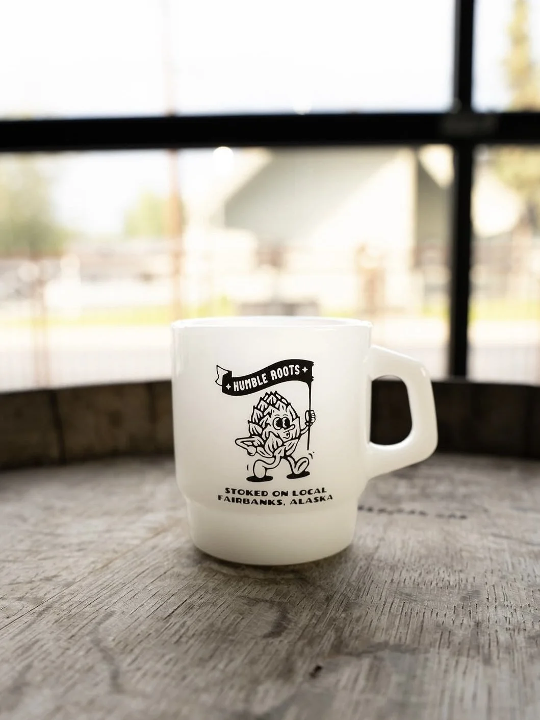 8 oz Milk Glass