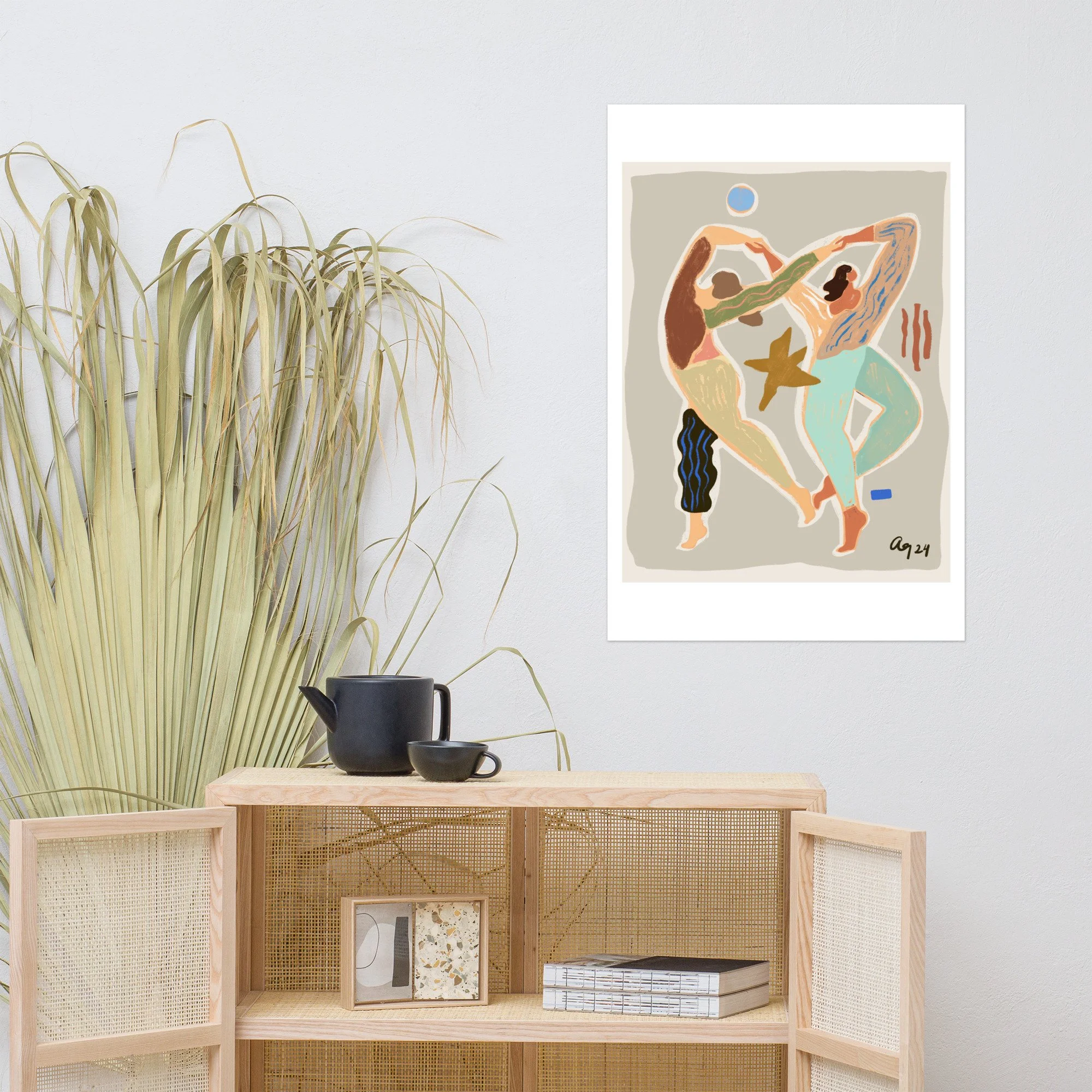 Infinity Dance Art Print - Bold and Vibrant Contemporary Art by