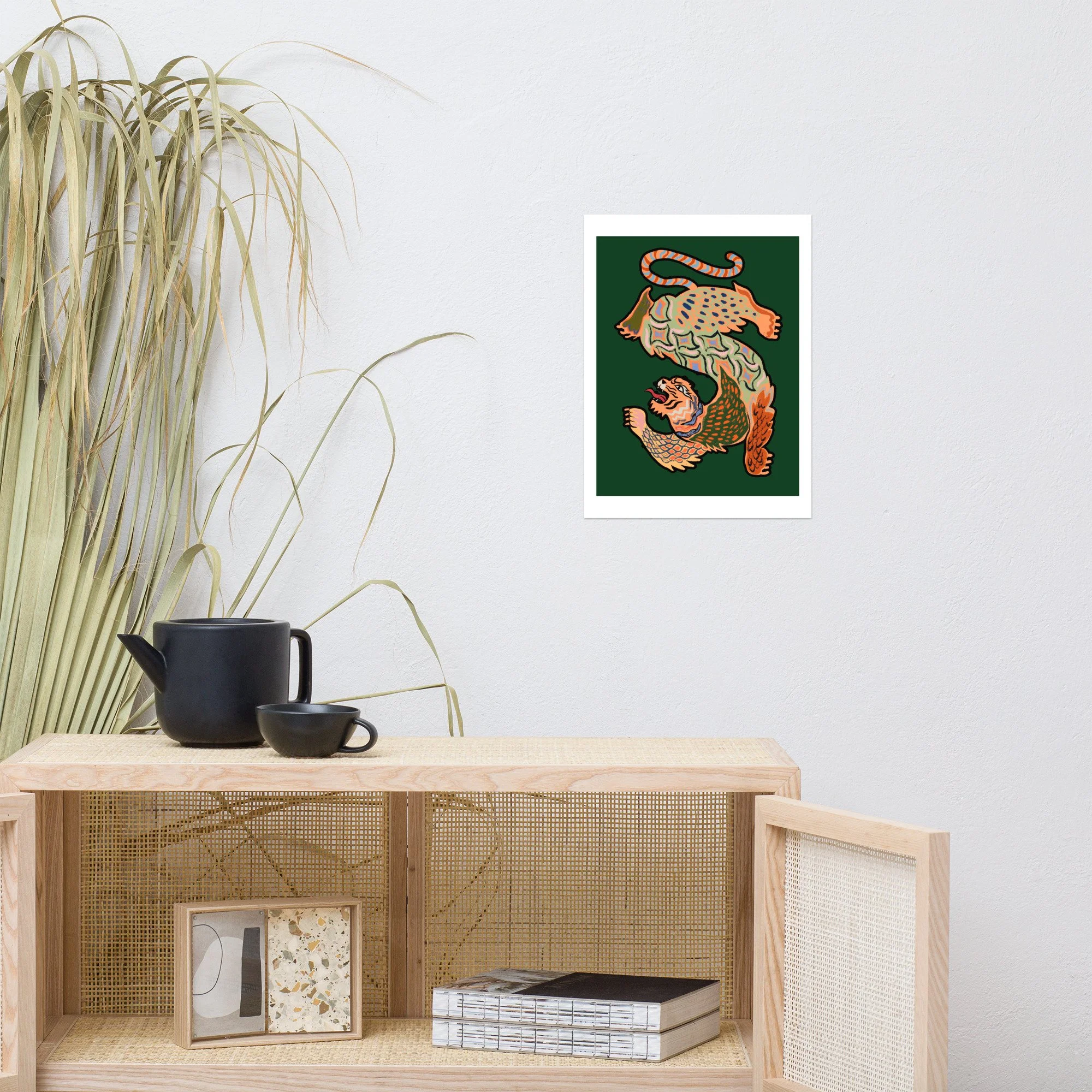 Bring fierce elegance to your space with the Asian Tiger art print