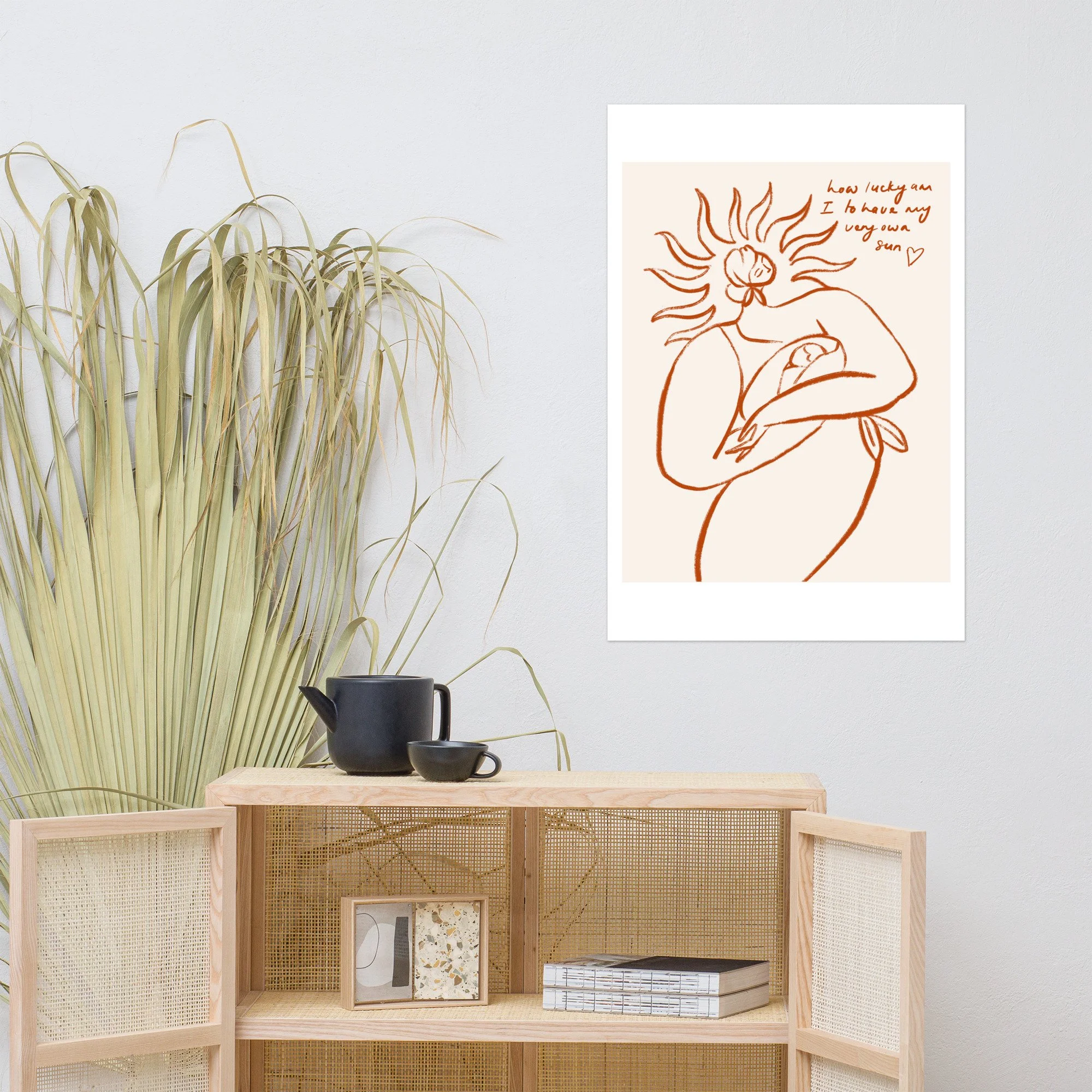 Mother and child bathed in warm sunlight, symbolising love and nurture.