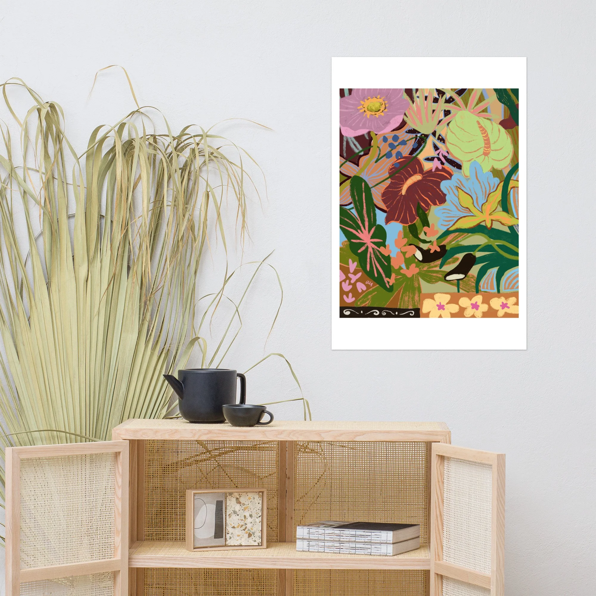 Abstract wildflower bouquet in a cacophony of colour and form.