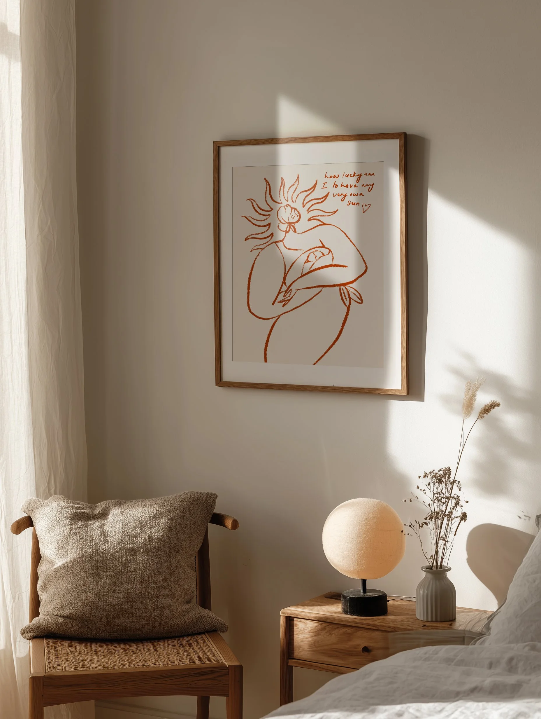 Mother and child bathed in warm sunlight, symbolising love and nurture.