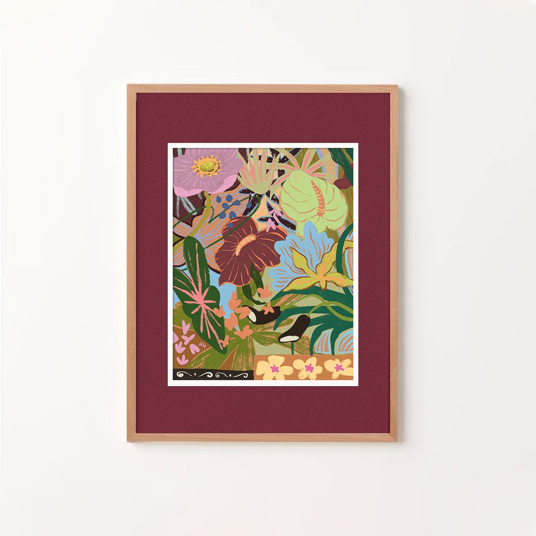 Abstract wildflower bouquet in a cacophony of colour and form.