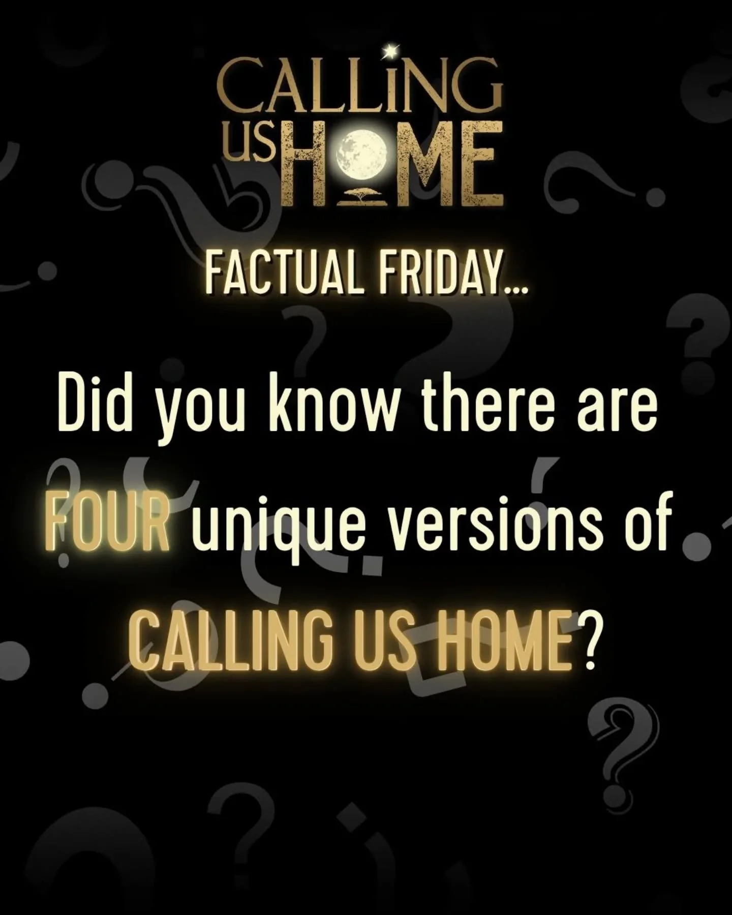 🎭 Factual Friday! 🎶

Did you know there are four unique versions of Calling Us Home, each specially adapted to bring the magic of the story to every audience? 🌍✨

1️⃣ The Full Musical &mdash; the complete theatrical experience filled with soaring 