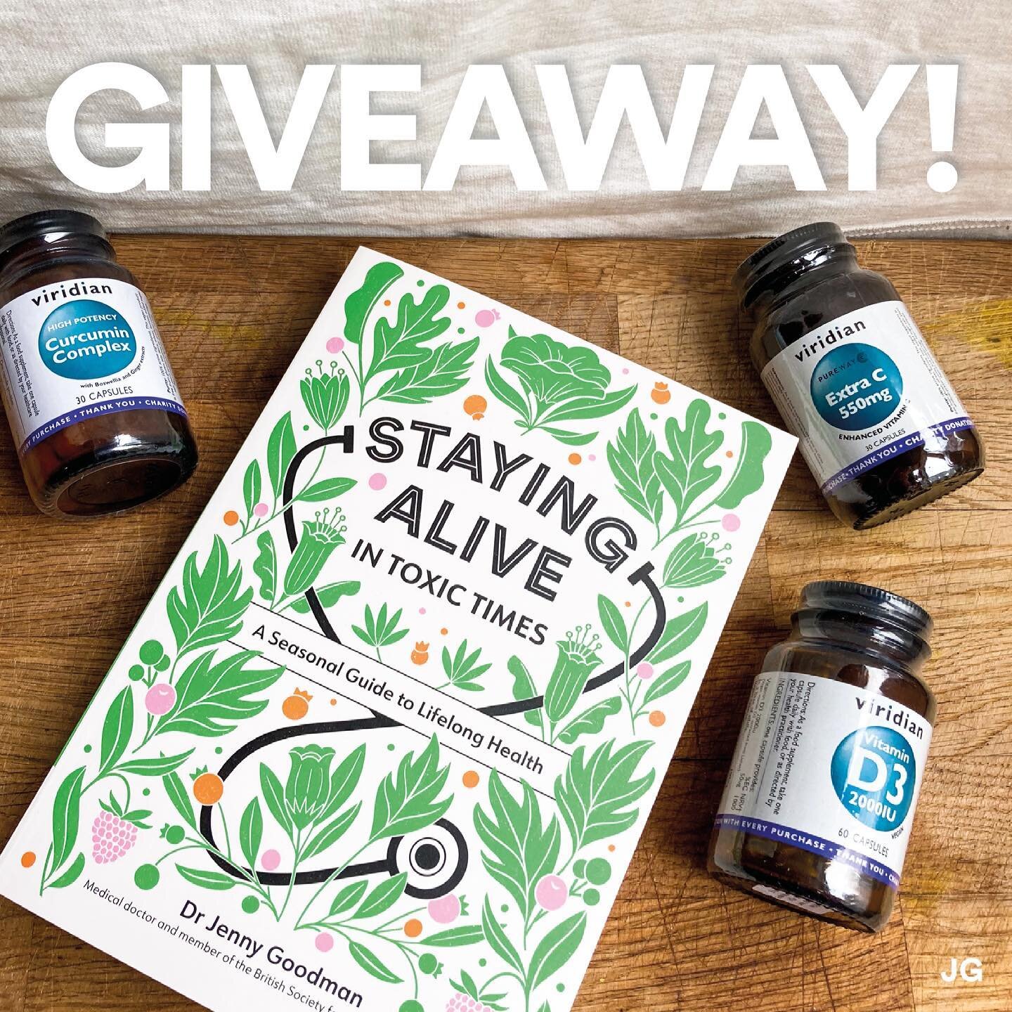 📖 **EXCITING NEWS** To celebrate the launch of my paperback I've teamed up with @viridannutrition to offer a Instagram giveaway of three of my favourite supplements AND a brand new paperback copy (released today!) of #StayingAliveinToxicTimes. 

The
