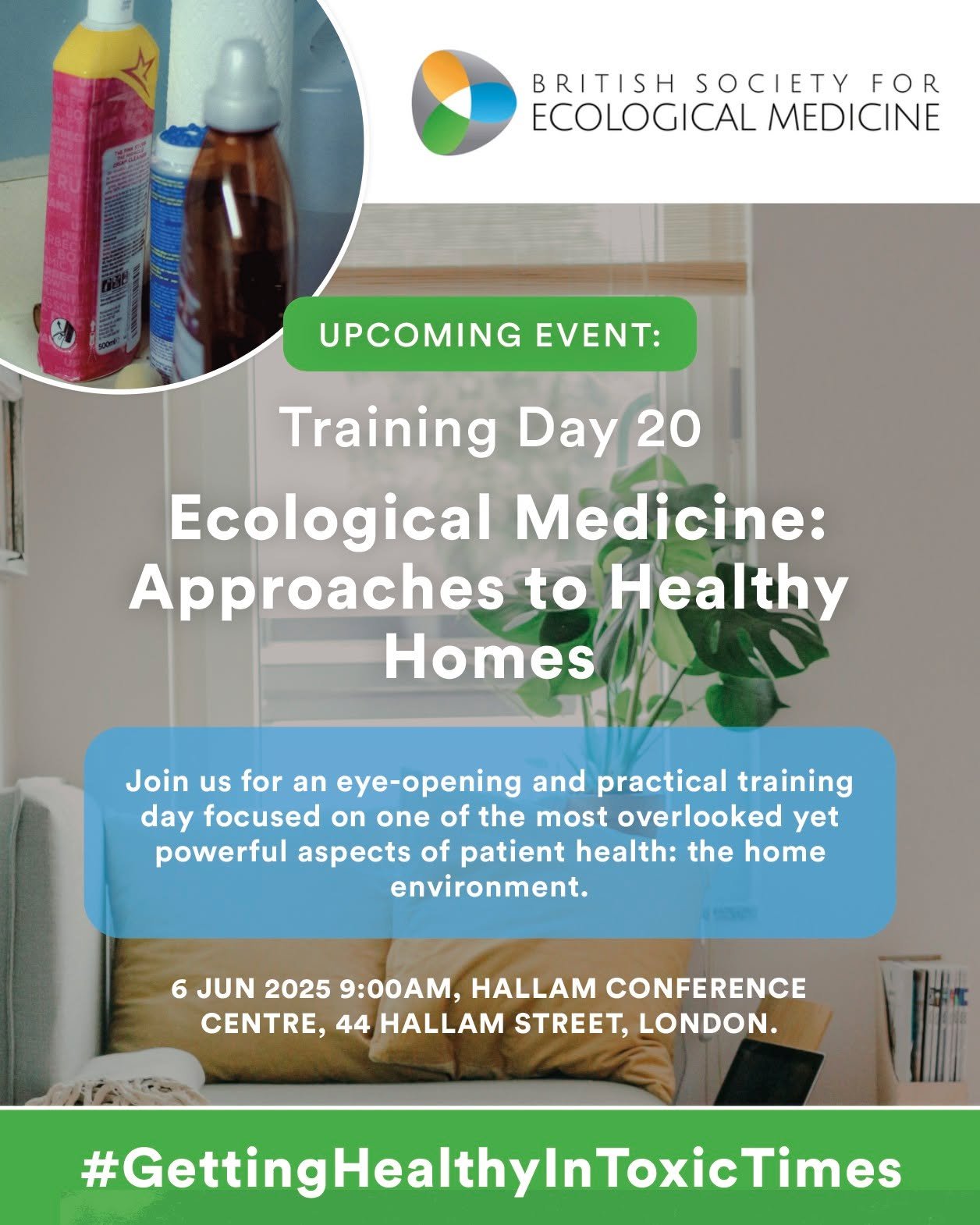 Join us at @bsem_org this Friday for an eye-opening and practical training day focused on one of the most overlooked yet powerful aspects of patient health: the home environment.

Designed specifically for functional medicine doctors and allied healt