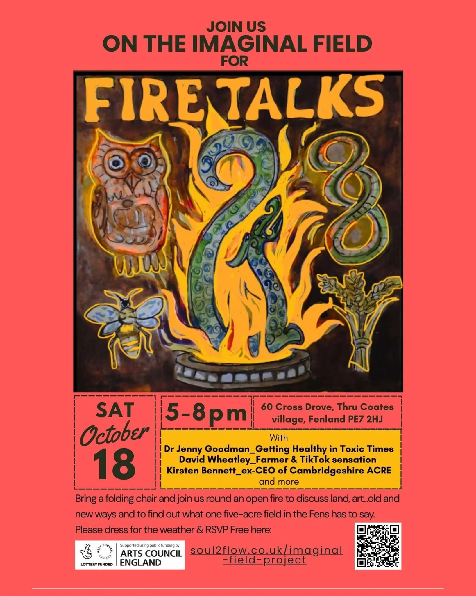 Join me at Imaginal Field Fire Talks this October:
Join farmers, thought leaders, artists and local community members as we discuss land, art...old and new ways and what we can learn from one five-acre field in the Fens. 
The Fire Talks event is an