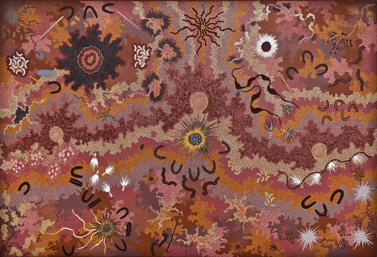 Gabriella Possum NUNGURRAYI - Rêve de la Nourriture du bush, 2004