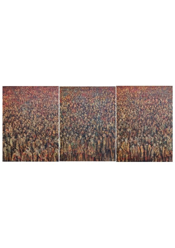 Manouchehr Niazi, Sans titre, Triptyque, 2001