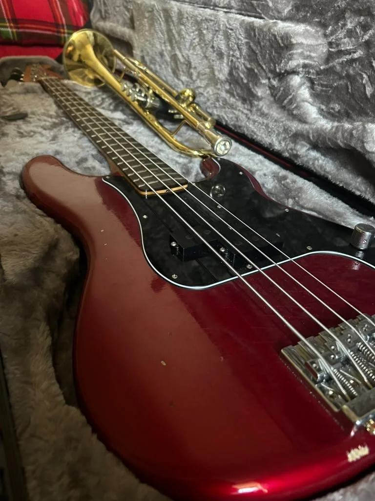 The P Bass Jack has had more many years and used on 'Hard Times'