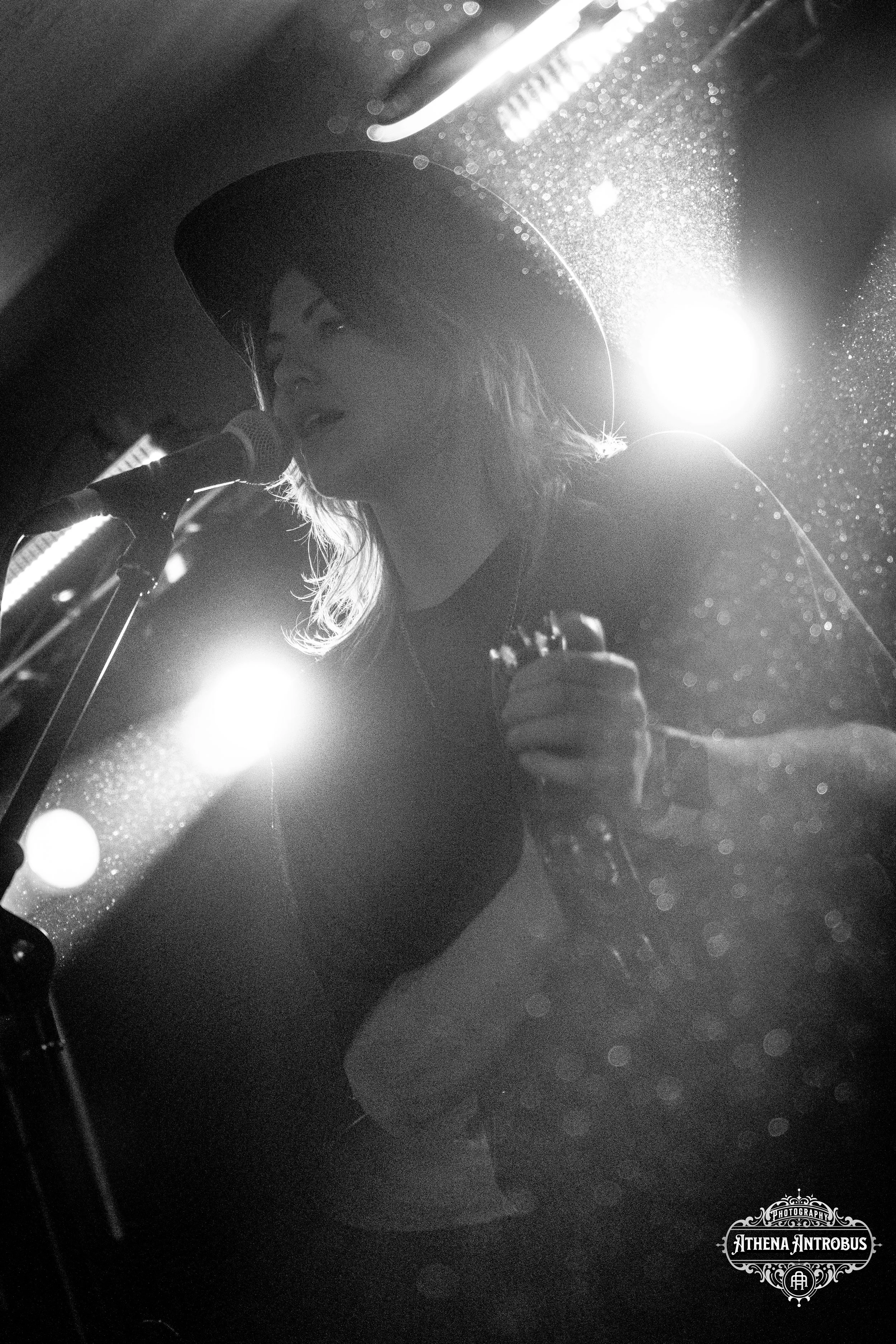 Jo at Raigmore Motel for the Hard Times album launch, Inverness (credit Athena Atrobus Photography)