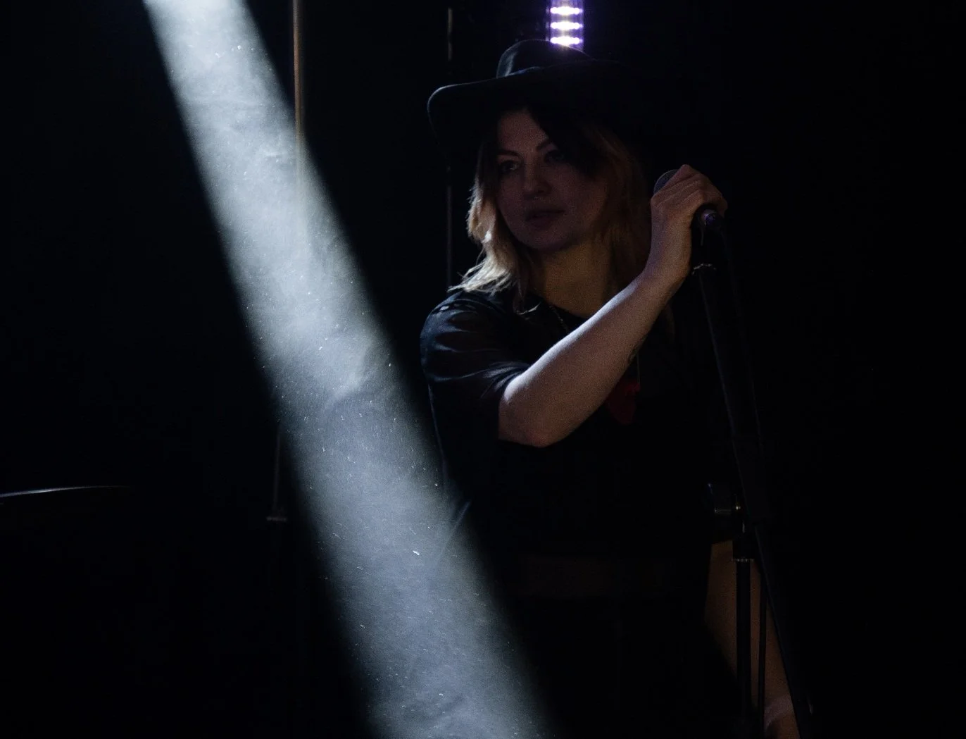 Jo at Raigmore Motel for the Hard Times album launch