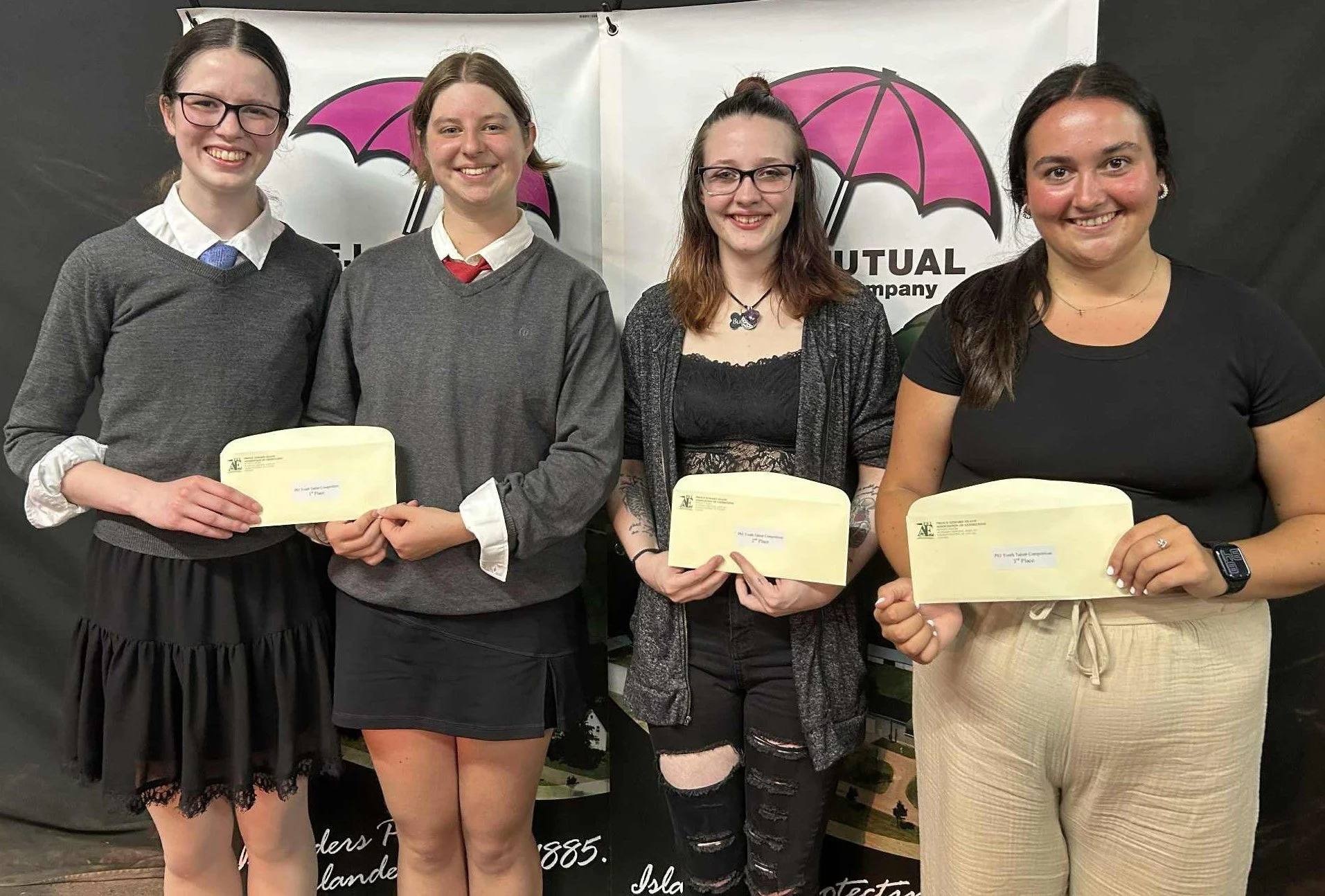 2025 Youth Talent Competition Winners - 1st: Eithne Brydon and Alizee Cyr-Comeault, 2nd: Krissa Reeves Baker, 3rd: Kerra Gallant.