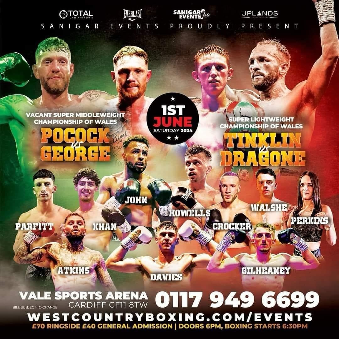 𝐖𝐇𝐀𝐓. 𝐀. 𝐂𝐀𝐑𝐃 👀

We have a 𝐦𝐚𝐬𝐬𝐢𝐯𝐞 night of Welsh boxing to bring you on June 1st 🔥

Not one, but 𝐭𝐰𝐨 Welsh title fights 🏆

As well as a stacked undercard with some of Wales&rsquo; best talent on offer 🏴󠁧󠁢󠁷󠁬󠁳󠁿

This isn&r