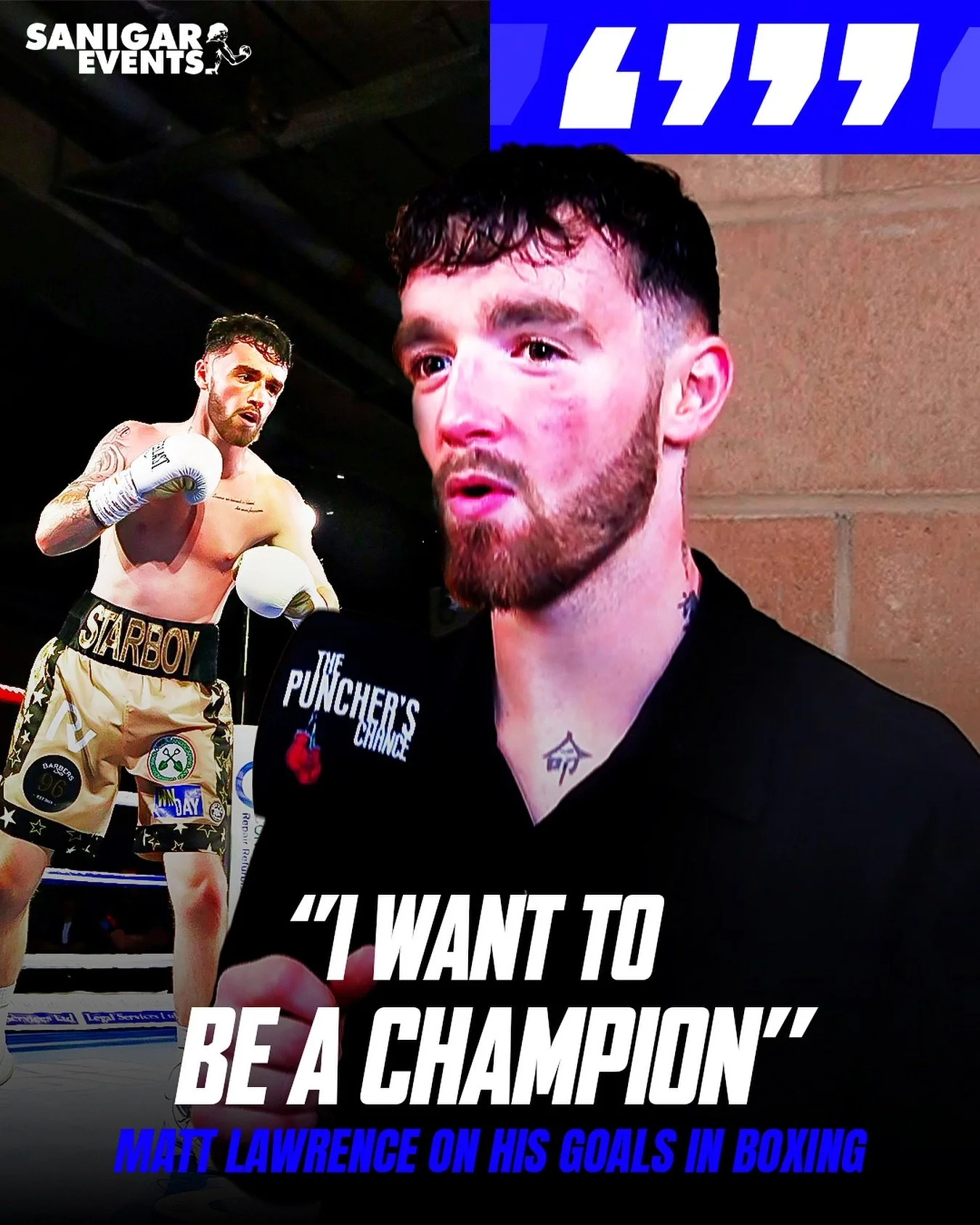 @mattlawrencesb spoke about his goals in boxing in an interview after his last big win in Bristol, going 2-0, 
he stated &ldquo;i want to be a champion!&rdquo; Look out for his next moves in hunt to take a step closer to that🥊🏆

Big thank you to @r