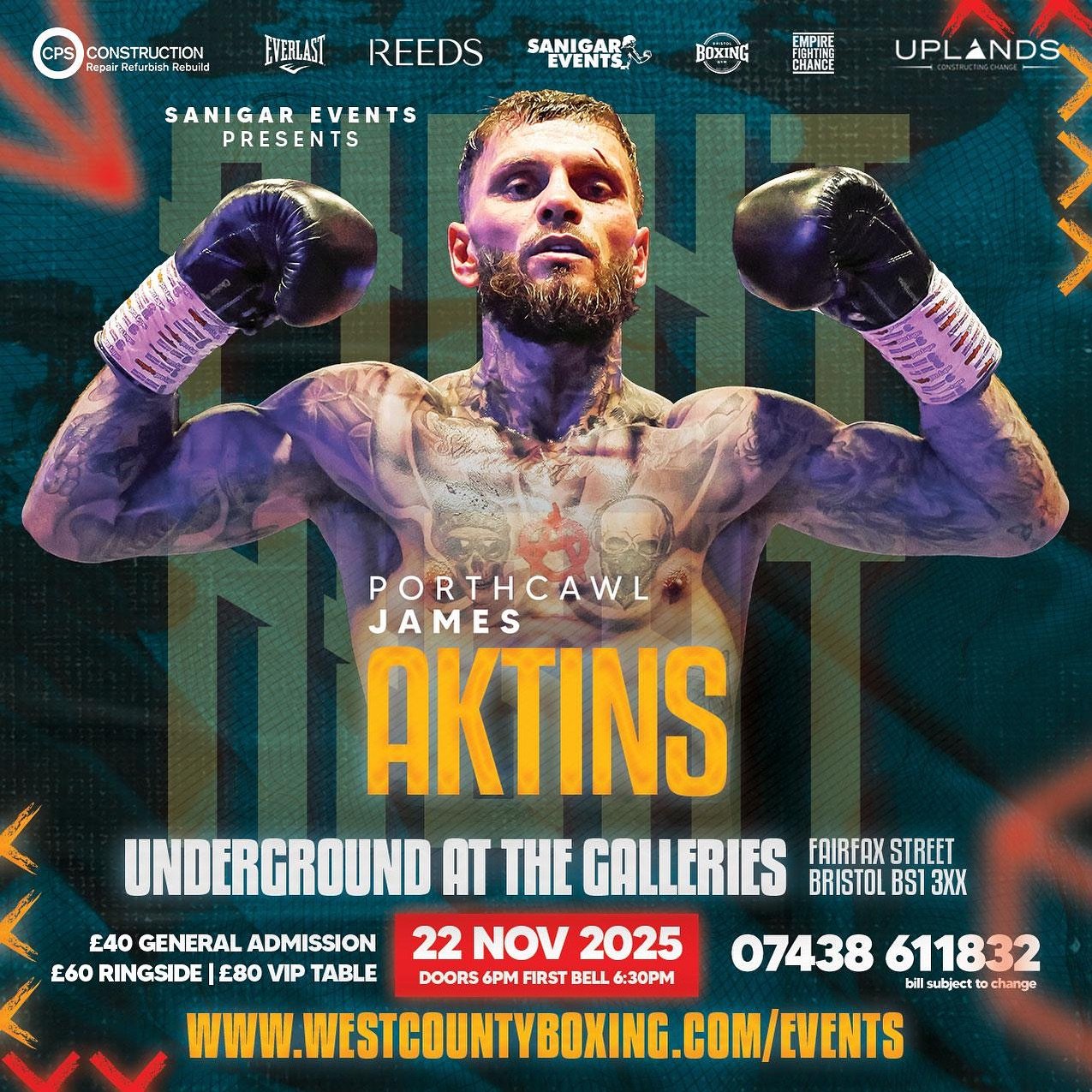The 8-0 prospect @mrjamesatkins01 returns in Bristol on November 22nd!🥊 He&rsquo;ll be looking to continue his long win streak against a tough and game opponent!🚨