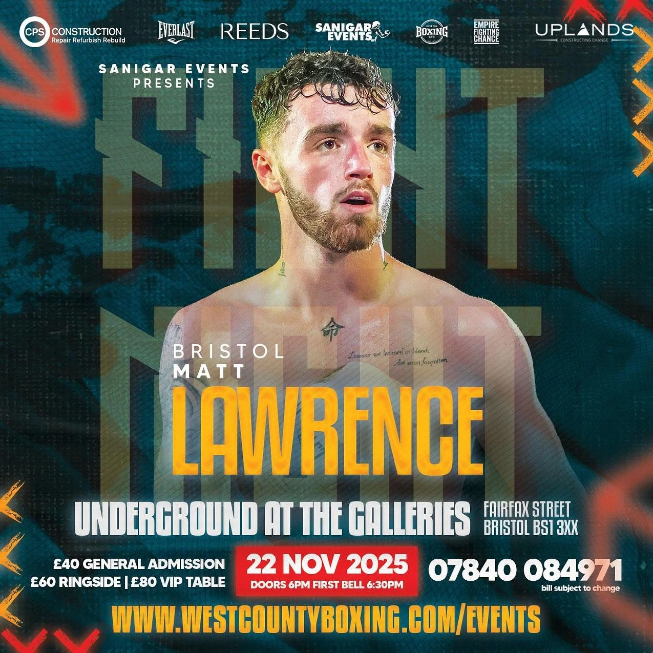 @mattlawrencesb returns on November 22nd to put on another flashy display of boxing with a game and ready opponent🥊 Make sure you don&rsquo;t miss it‼️