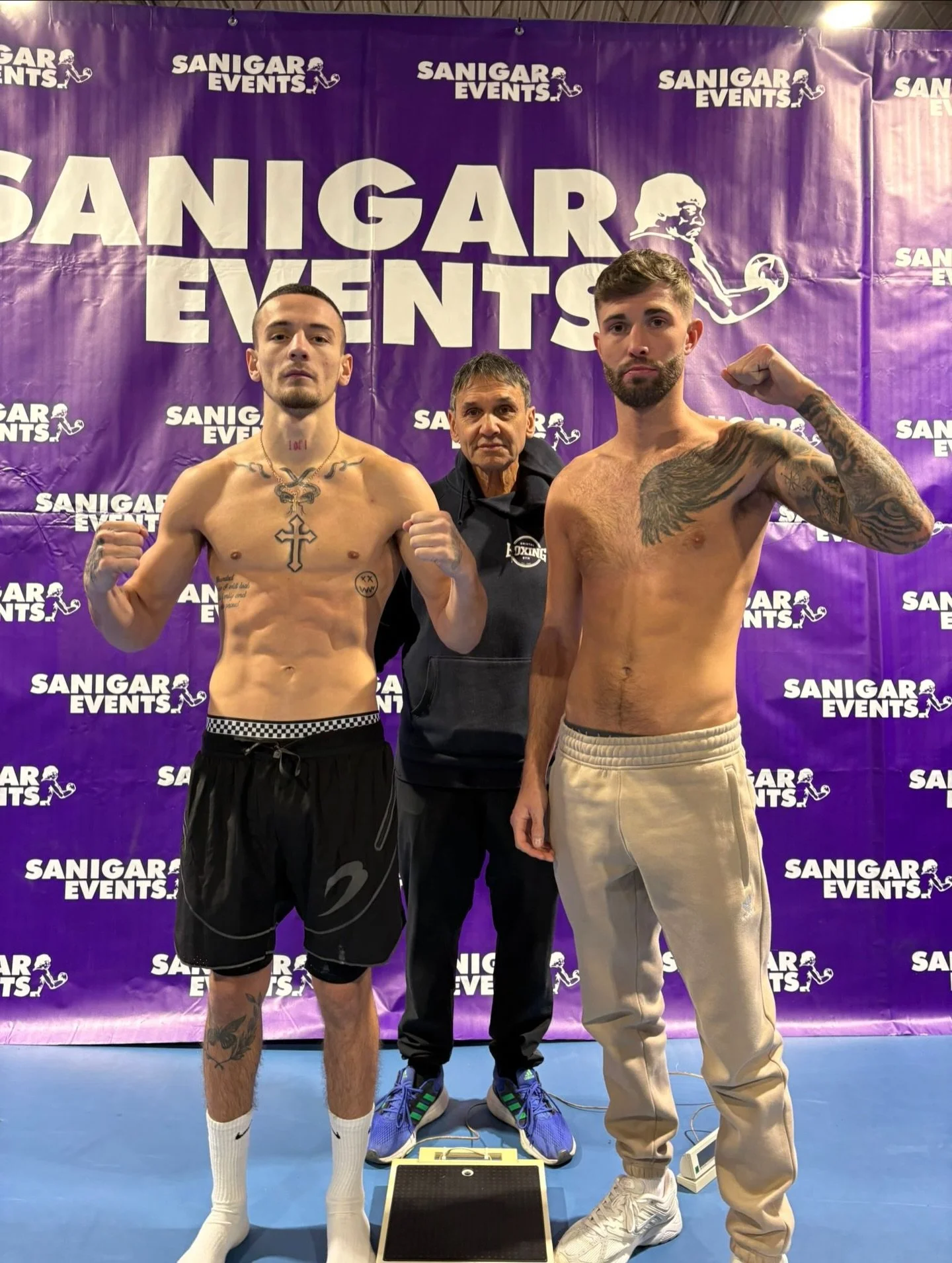 @anton.haskins.3 and Kurt Jackson weigh in ahead of tomorrow nights fight night and their MASSIVE English Title Eliminator🔥✅ Make sure you&rsquo;re there in the galleries in Bristol‼️