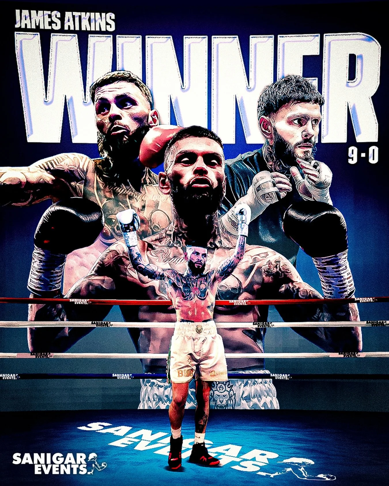 Now 9-0 the classy @mrjamesatkins01 out boxes a tough opponent to win by decision!🔥🥊
&bull;
&bull;
📸- @r6ecevisuals