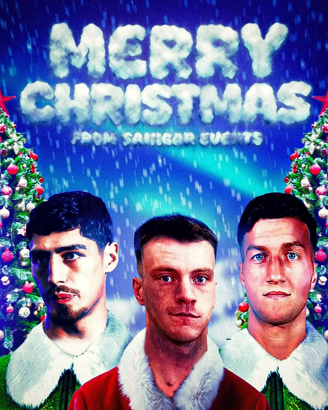 We are wishing you guys a very merry Christmas from all of us here at Sanigar Events!🥊🎄
We&rsquo;ll see you in the new year for some more MASSIVE nights‼️
&bull;
&bull;
Poster visuals made by @r6ecevisuals 📸