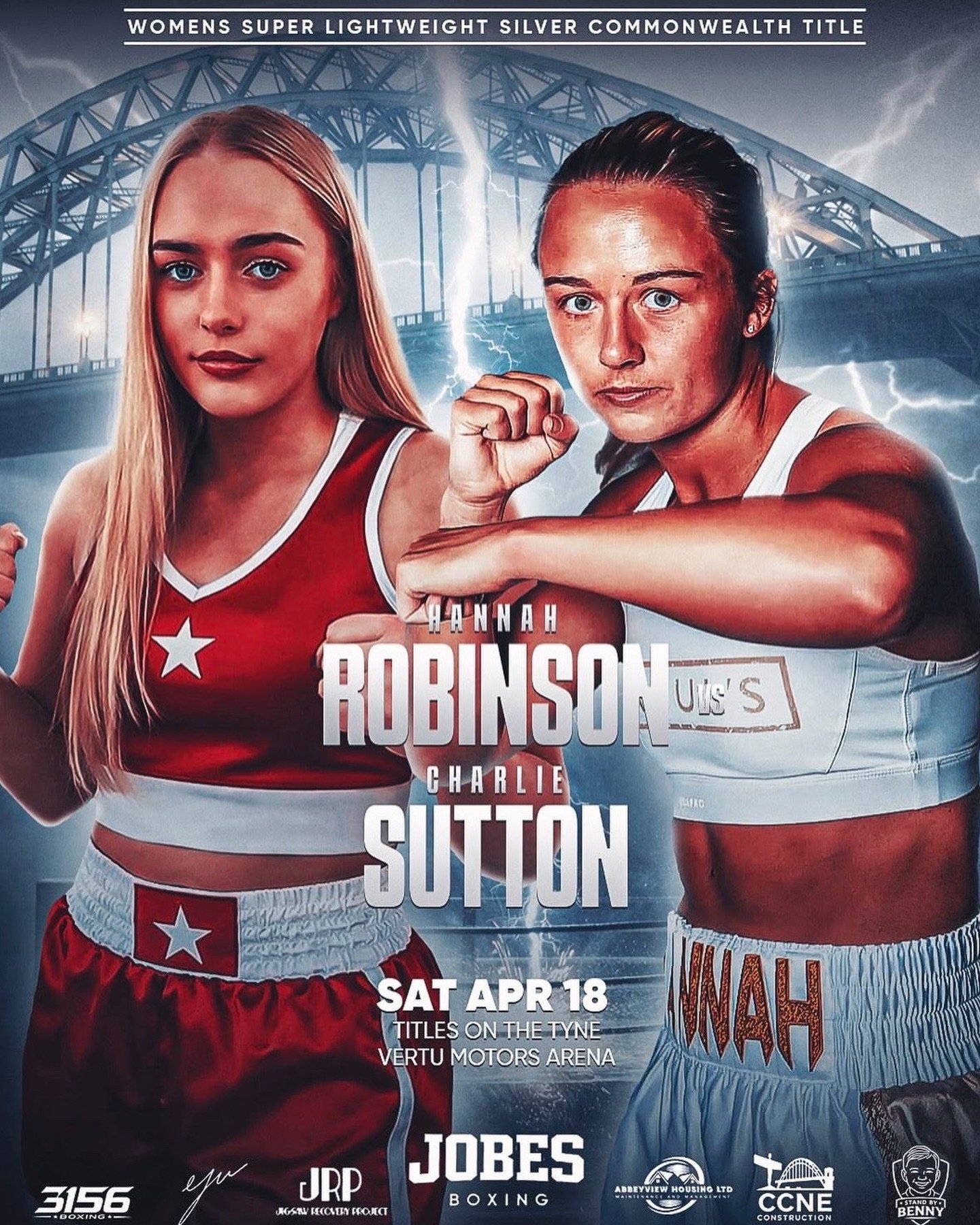 Sanigar Events very own Charlie Sutton will be going for Championship status when she boxes for the Silver Commonwealth title‼️
📍Saturday April 18th, Vertu Motors Arena 

We&rsquo;re backing Charlie all the way to bring home that belt✅

@xxcharlie_s