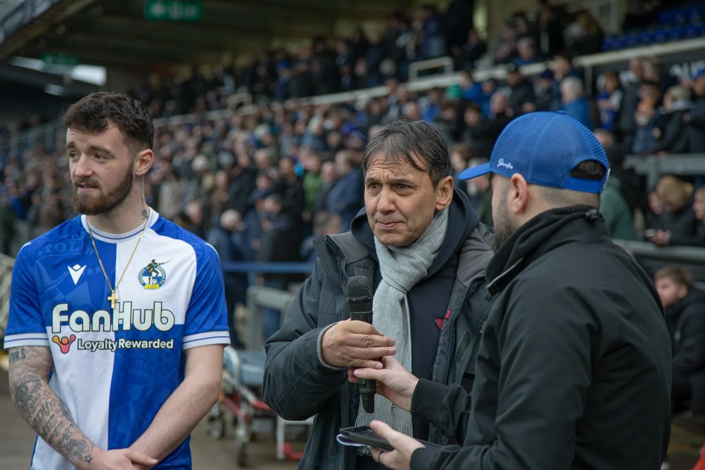 Chris Sanigar and @mattlawrence._ took to the Memorial Stadium during half time at @official_brfc recent home game, to talk about the upcoming Bristol show on March 21st🥊 
A big night in store! Massive thanks to Bristol Rovers for the opportunity🔵⚪
