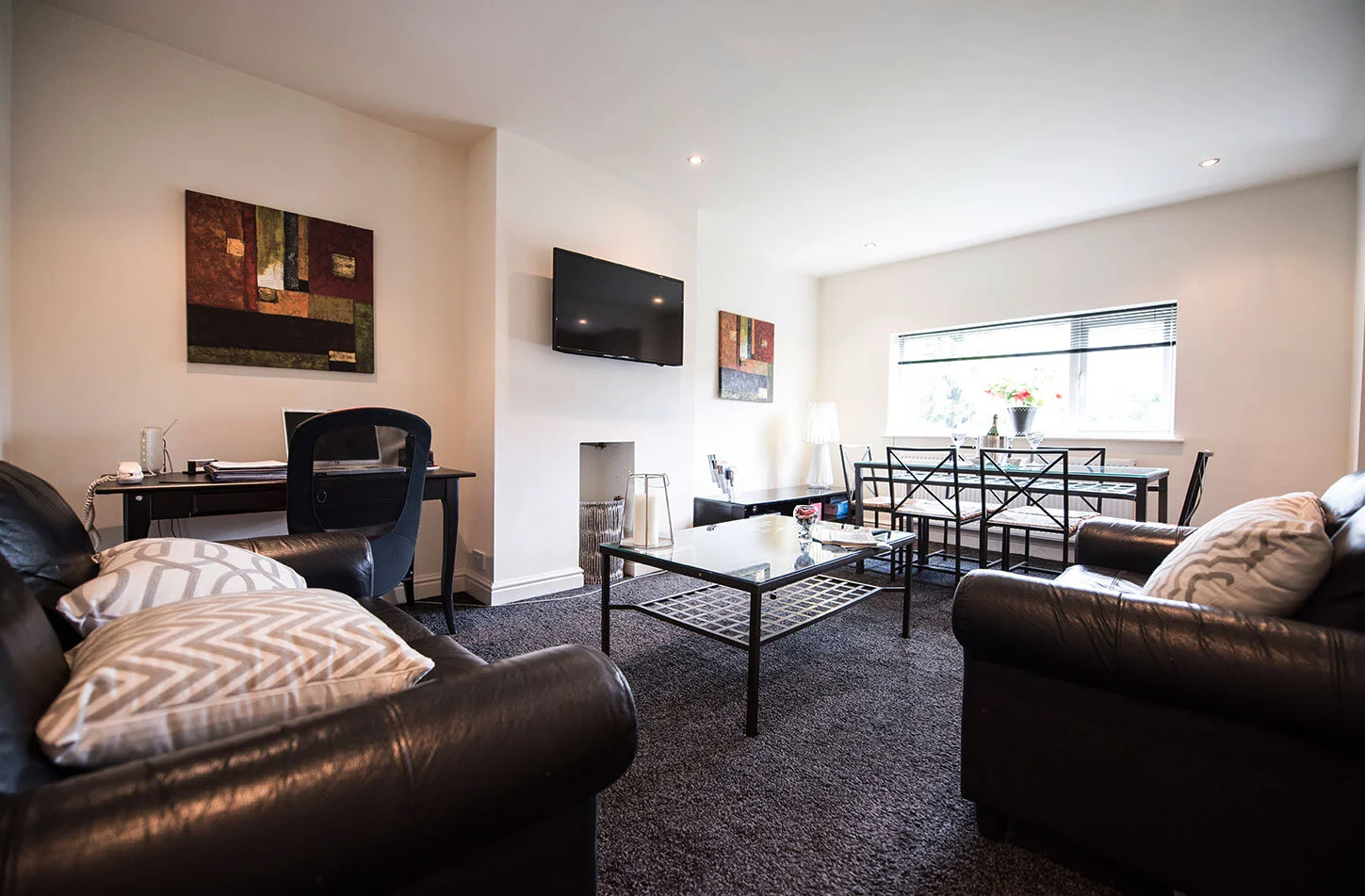 Living room space in Chester City centre apartment