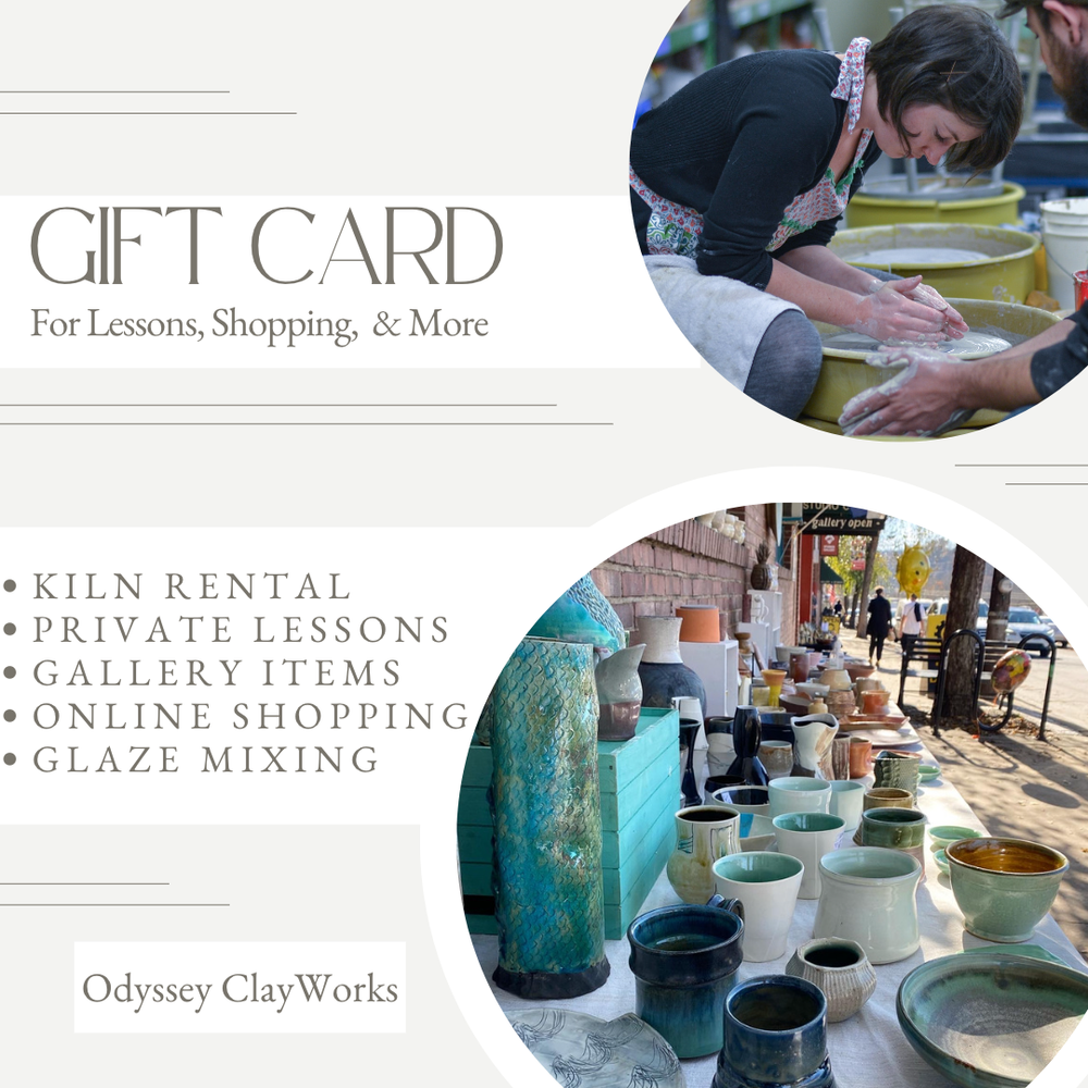 Gift cards odyssey clayworks